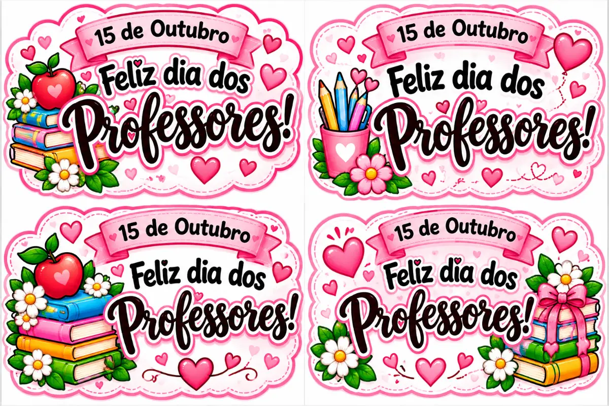 Painel 3 modelos dia dos Professores PDF Educação Infantil — amostra 6: Painel Dia dos Professores — Asas de Anjo para…