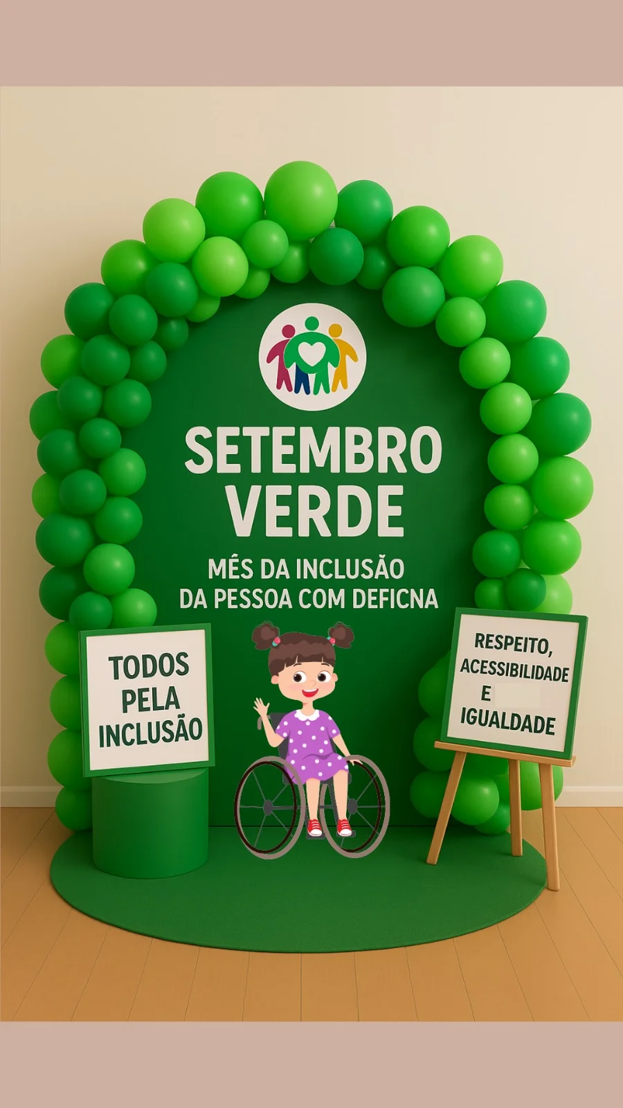 Painel 3D Setembro verde em PDF para educação infantil e anos iniciais — capa do material