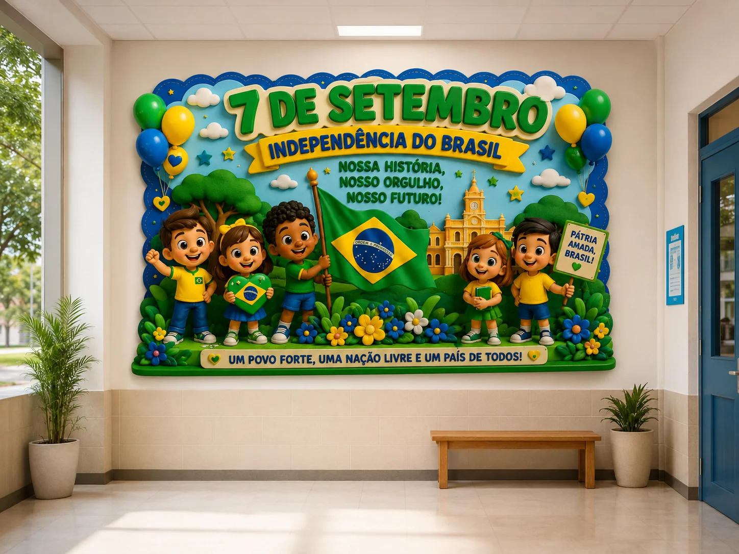 Painel 7 de Setembro – Independência do Brasil para Imprimir — amostra 1: Como usar em sala de aula