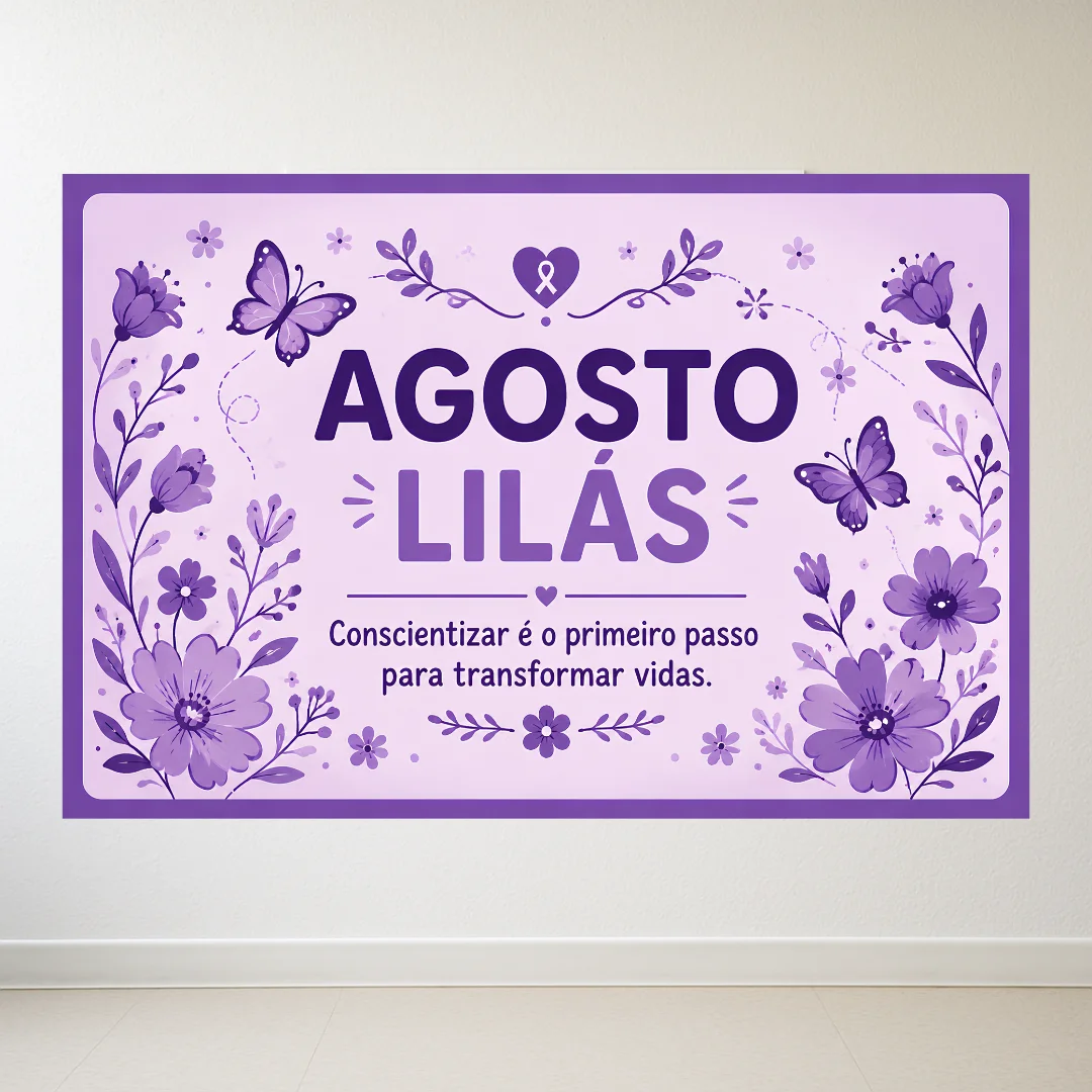 Painel Agosto Lilás - Conscientização pelo Fim da Violência contra a — amostra 2: O Painel Agosto Lilás é um recurso…