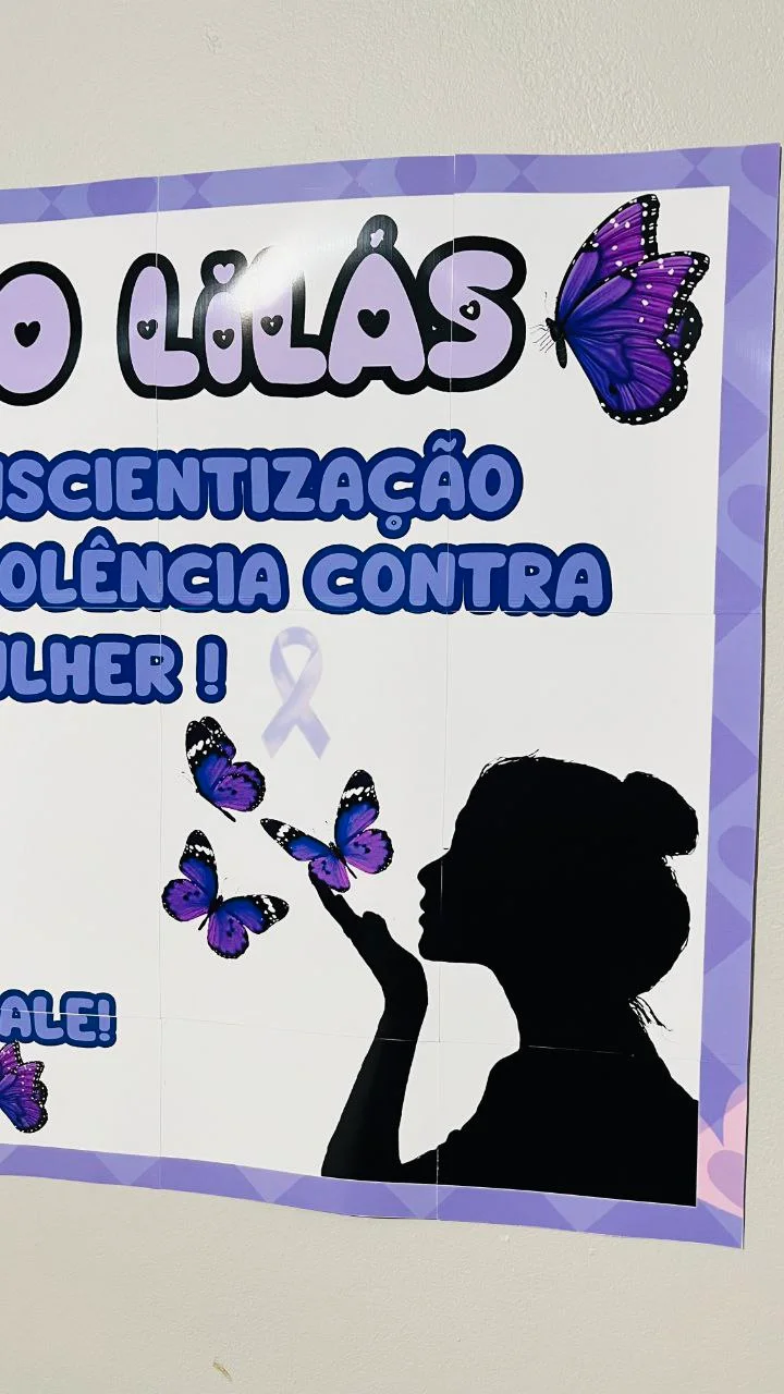 Painel Agosto Lilás para Imprimir | Conscientização e Prevenção — amostra 1: O Agosto Lilás é um mês de conscientização…