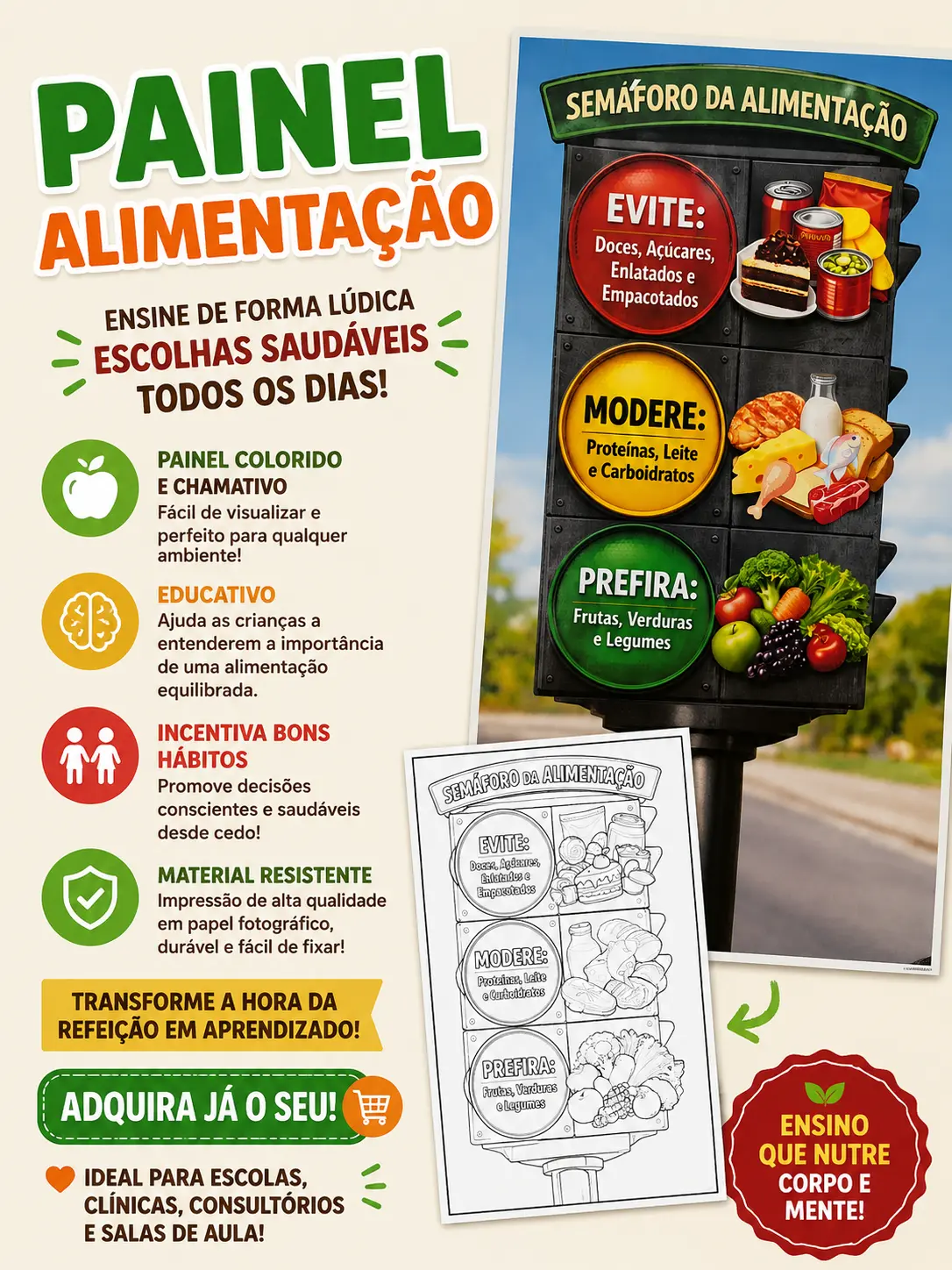 PAINEL ALIMENTAÇÃO - CIÊNCIAS E SAÚDE - ANOS INICIAIS E INFANTIL — Alfabetização para Educação Infantil: Transforme o…