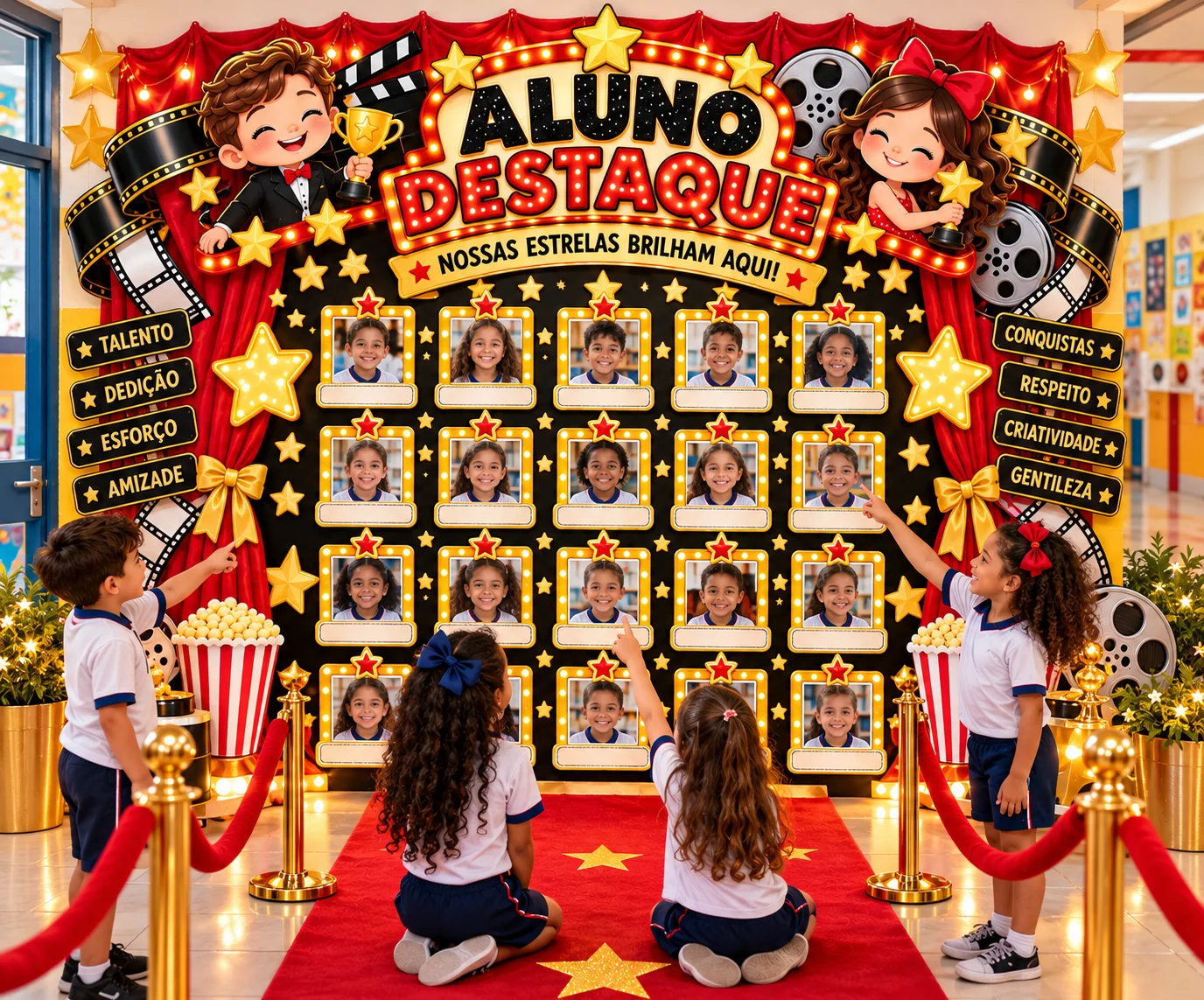 Painel Aluno Destaque – Nossas Estrelas Brilham Aqui | — Alfabetização para Educação Infantil: Painel Aluno Destaque em PDF…