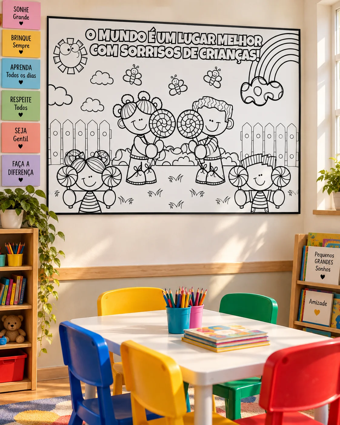 PAINEL AMPLIADO DIA DAS CRIANÇAS PARA COLORIR — capa do material