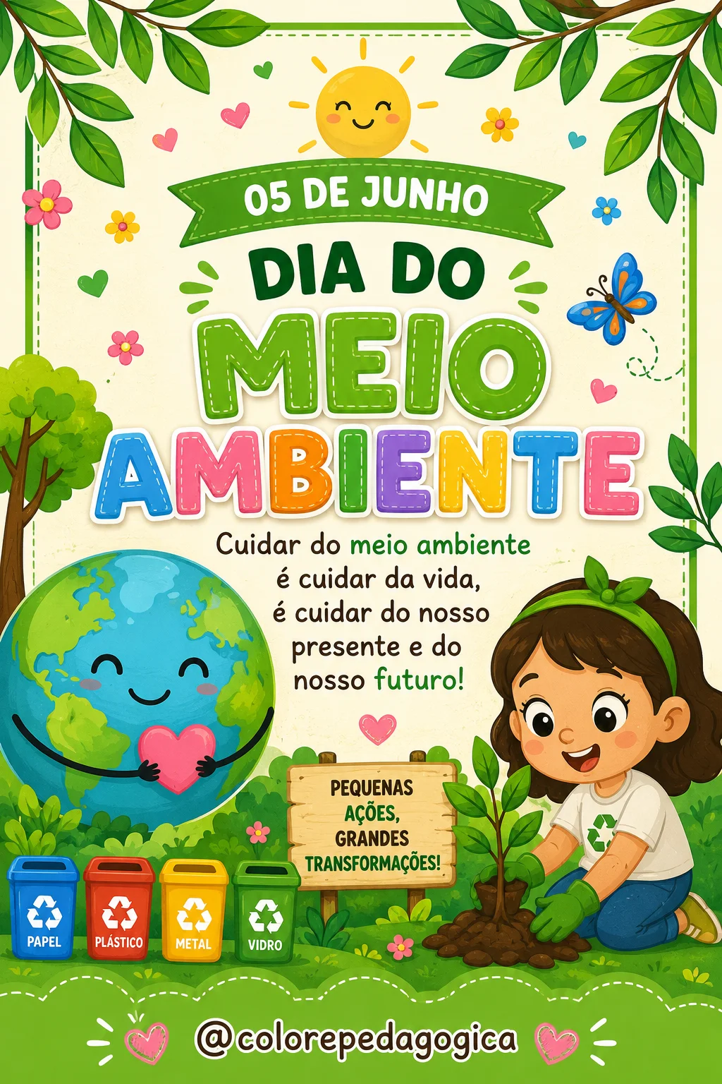 ​🌟 ​Painel Ampliado Dia do Meio Ambiente – 36 Folhas A4 — Datas comemorativas para Educação Infantil: ​🌟 ​Painel Ampliado…