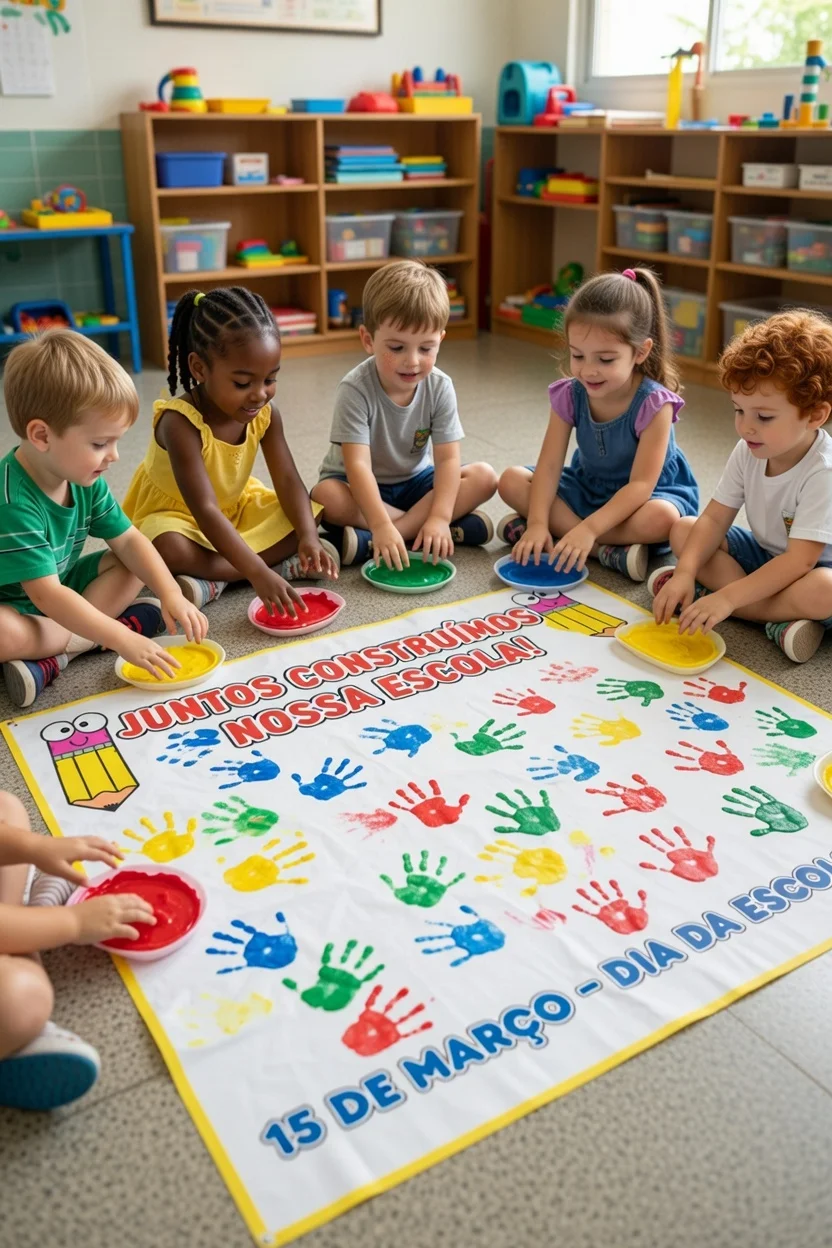 PAINEL AMPLIADO INTERATIVO DIA DA ESCOLA — amostra 2: “JUNTOS CONSTRUÍMOS NOSSA ESCOLA PAINEL AMPLIADO INTERATIVO DIA DA ESCOLA — amostra 2: “JUNTOS CONSTRUÍMOS NOSSA ESCOLA