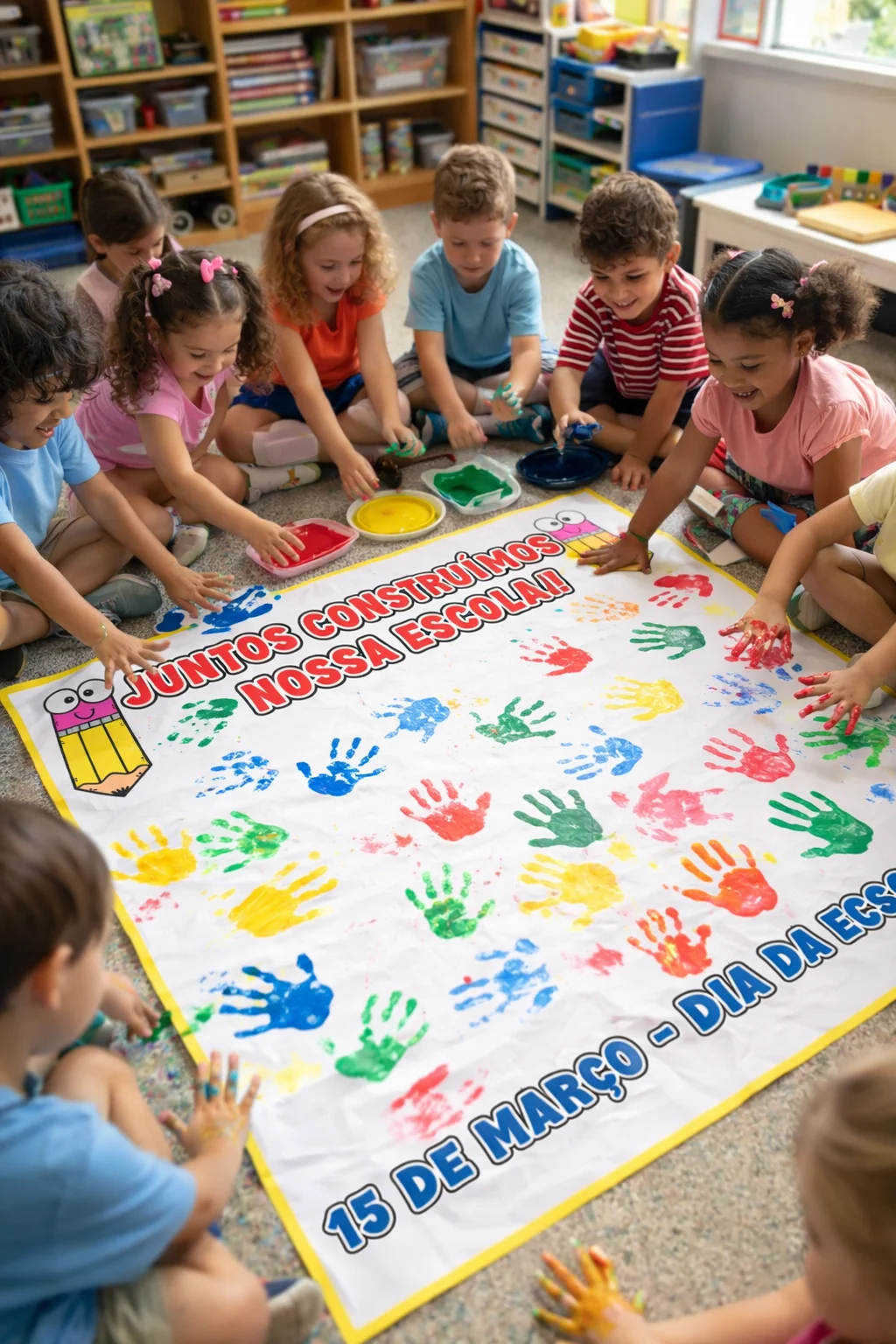 PAINEL AMPLIADO INTERATIVO DIA DA ESCOLA — amostra 4: “JUNTOS CONSTRUÍMOS NOSSA ESCOLA PAINEL AMPLIADO INTERATIVO DIA DA ESCOLA — amostra 4: “JUNTOS CONSTRUÍMOS NOSSA ESCOLA