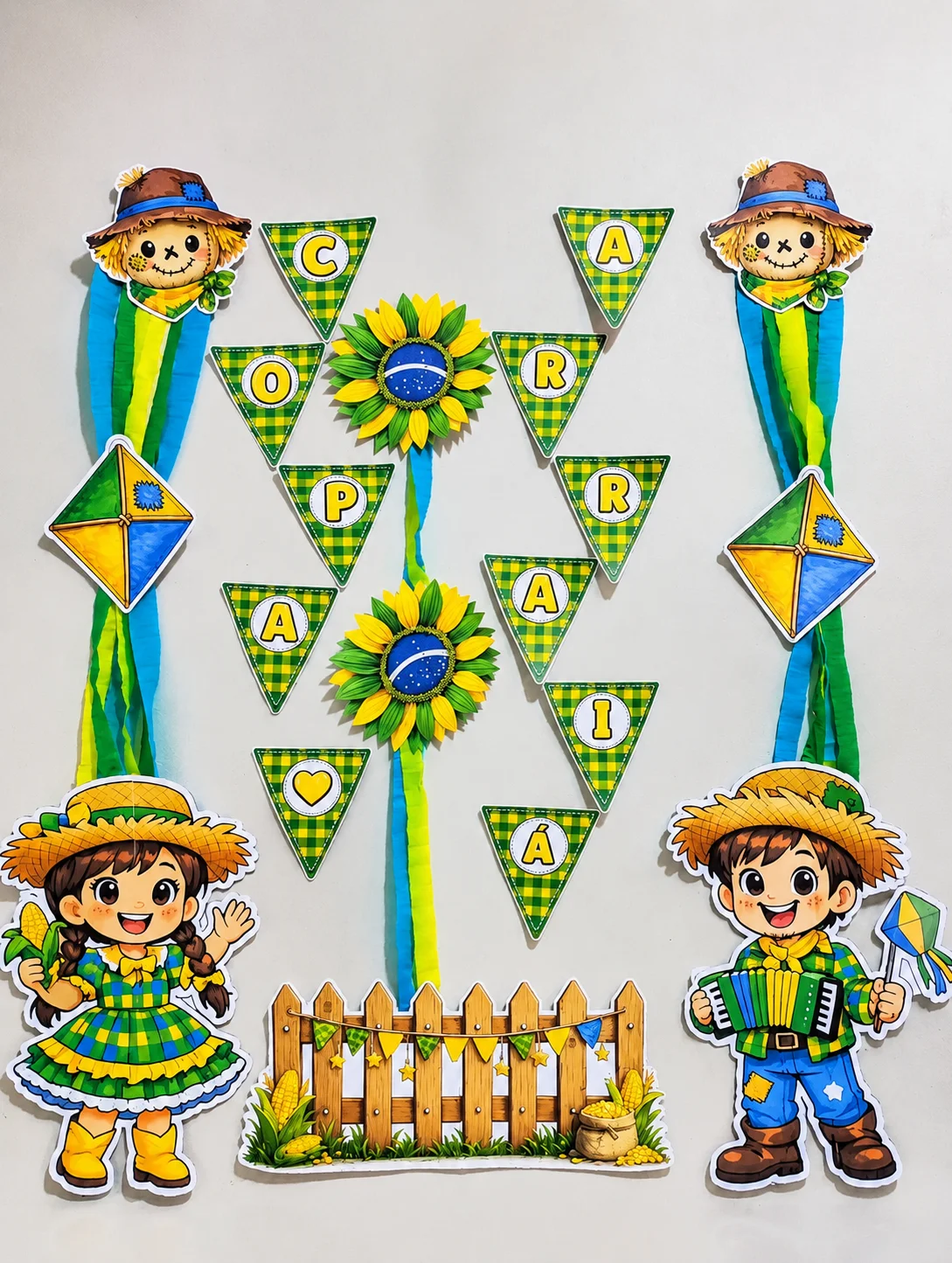 Painel Arraiá Brasil – PDF para Imprimir | Educação Infantil — Datas comemorativas para Educação Infantil: Leve o clima da…