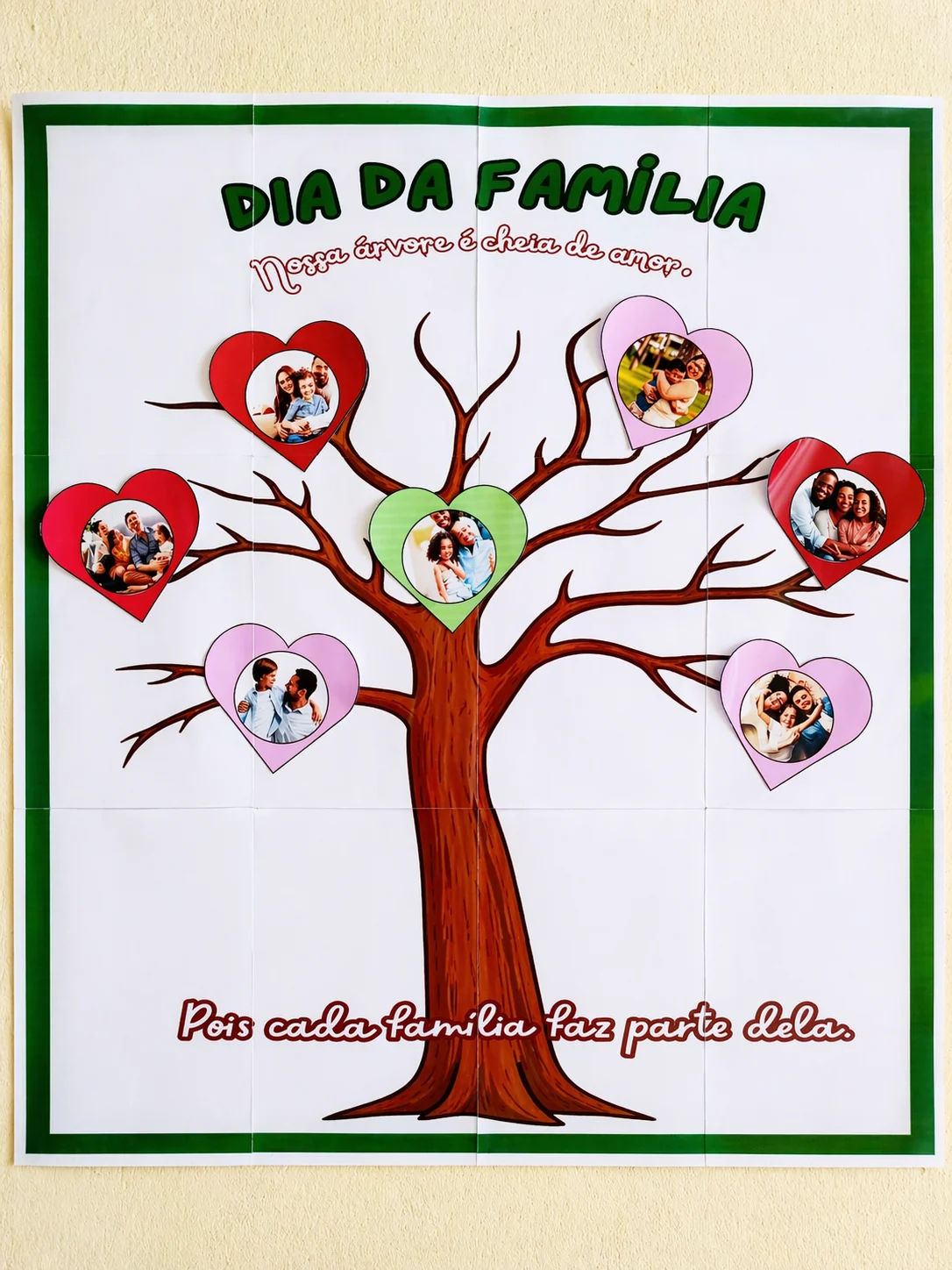 Painel árvore da família — Datas comemorativas para Todas as séries: Painel Dia da Família – Nossa Árvore é Cheia de Amor…