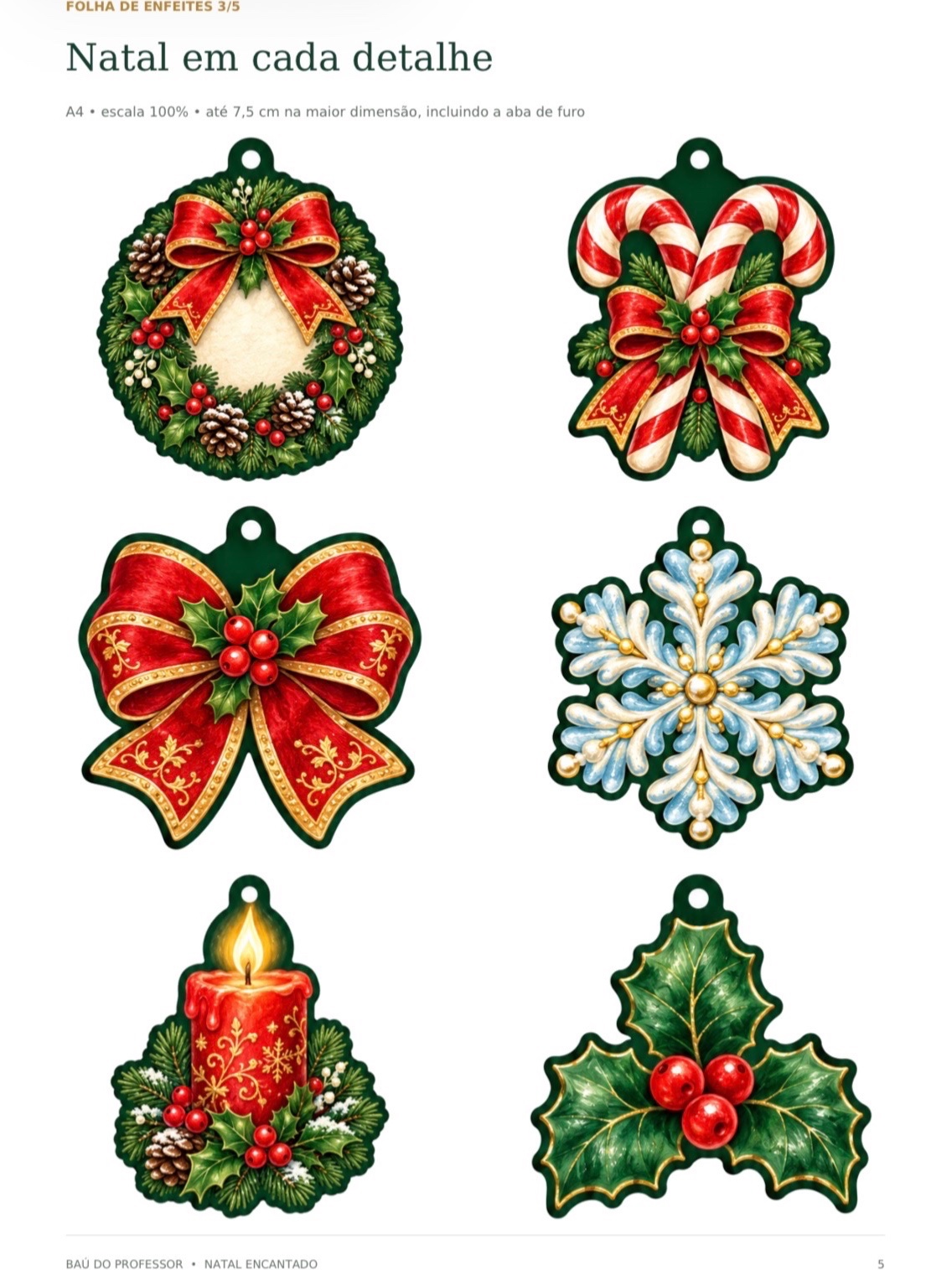 Painel Árvore de Natal para Imprimir + 30 Enfeites e Estrela — amostra 4: Monte sua árvore de Natal com painel em 16 folhas… Painel Árvore de Natal para Imprimir + 30 Enfeites e Estrela — amostra 4: Monte sua árvore de Natal com painel em 16 folhas…