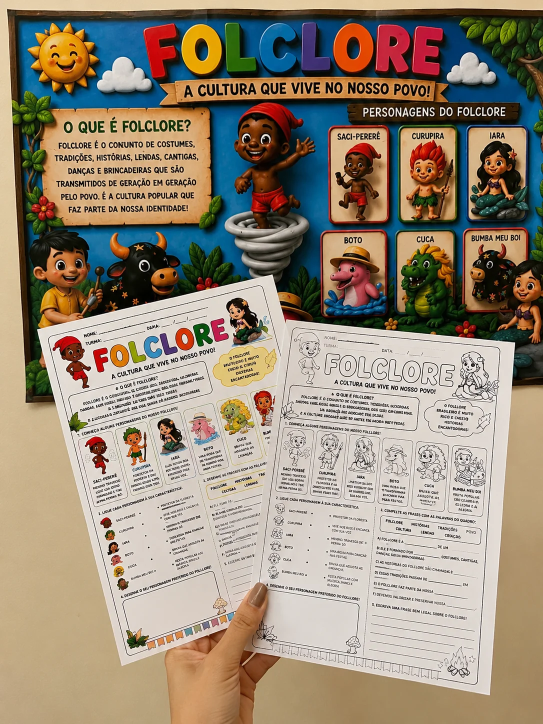 Painel + Atividades Folclore | Educação Infantil e Anos Iniciais — capa do material