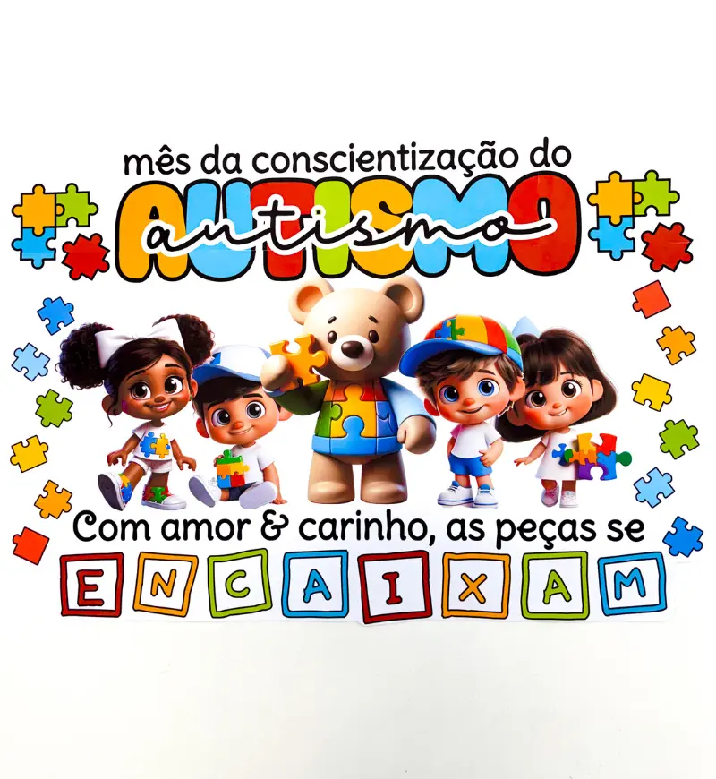Painel Autismo com Quebra-Cabeça para o Abril Azul — Jogos pedagógicos para Educação Infantil: Crie um espaço acolhedor…