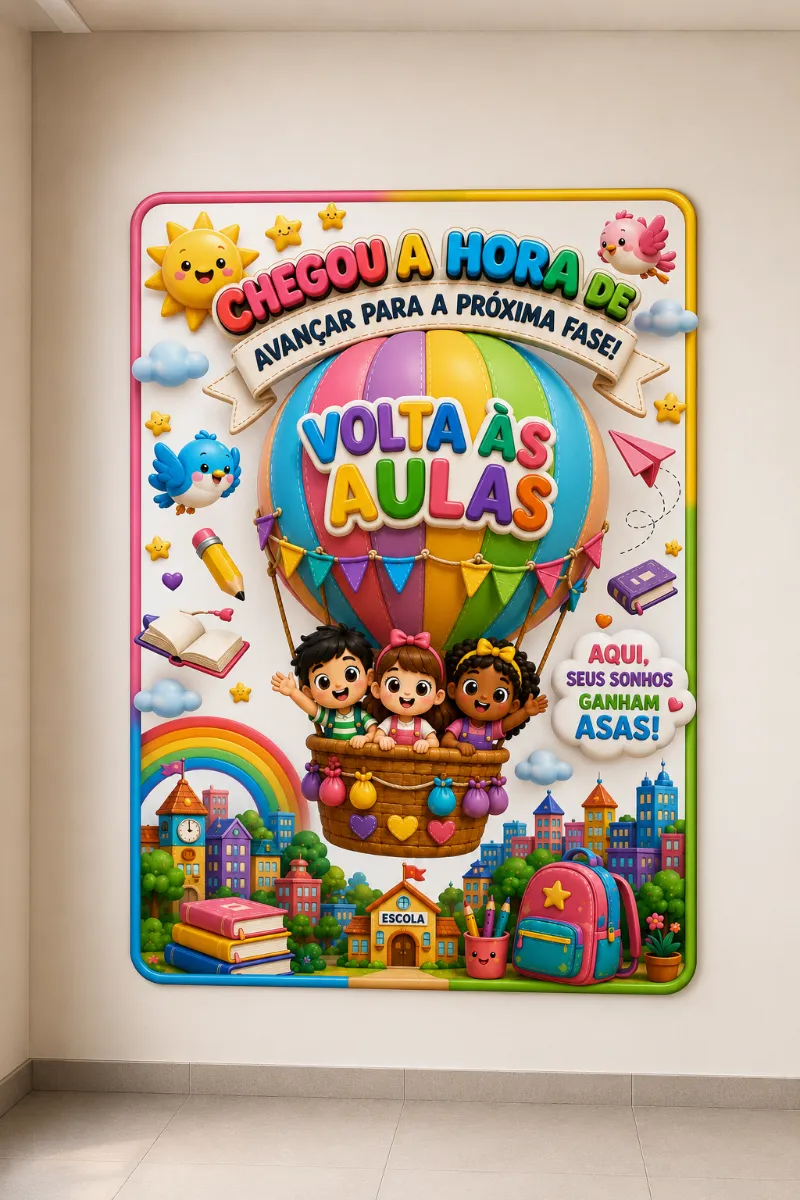 Painel Balão de Volta às Aulas - Ensino Fundamental — amostra 2: Transforme a entrada da sua sala em um ambiente acolhedor,…