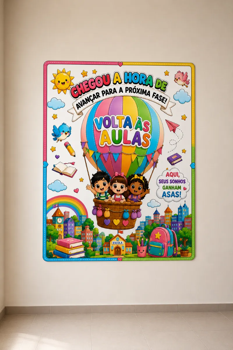 Painel Balão de Volta às Aulas - Ensino Fundamental — amostra 4: Transforme a entrada da sua sala em um ambiente acolhedor,…