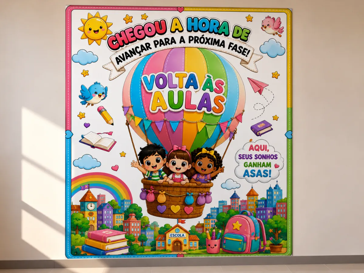 Painel Balão de Volta às Aulas - Ensino Fundamental — Datas comemorativas para Todas as séries: Transforme a entrada da sua…