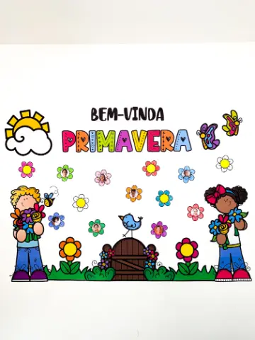 Painel Bem-Vinda Primavera para Sala de Aula — capa do material