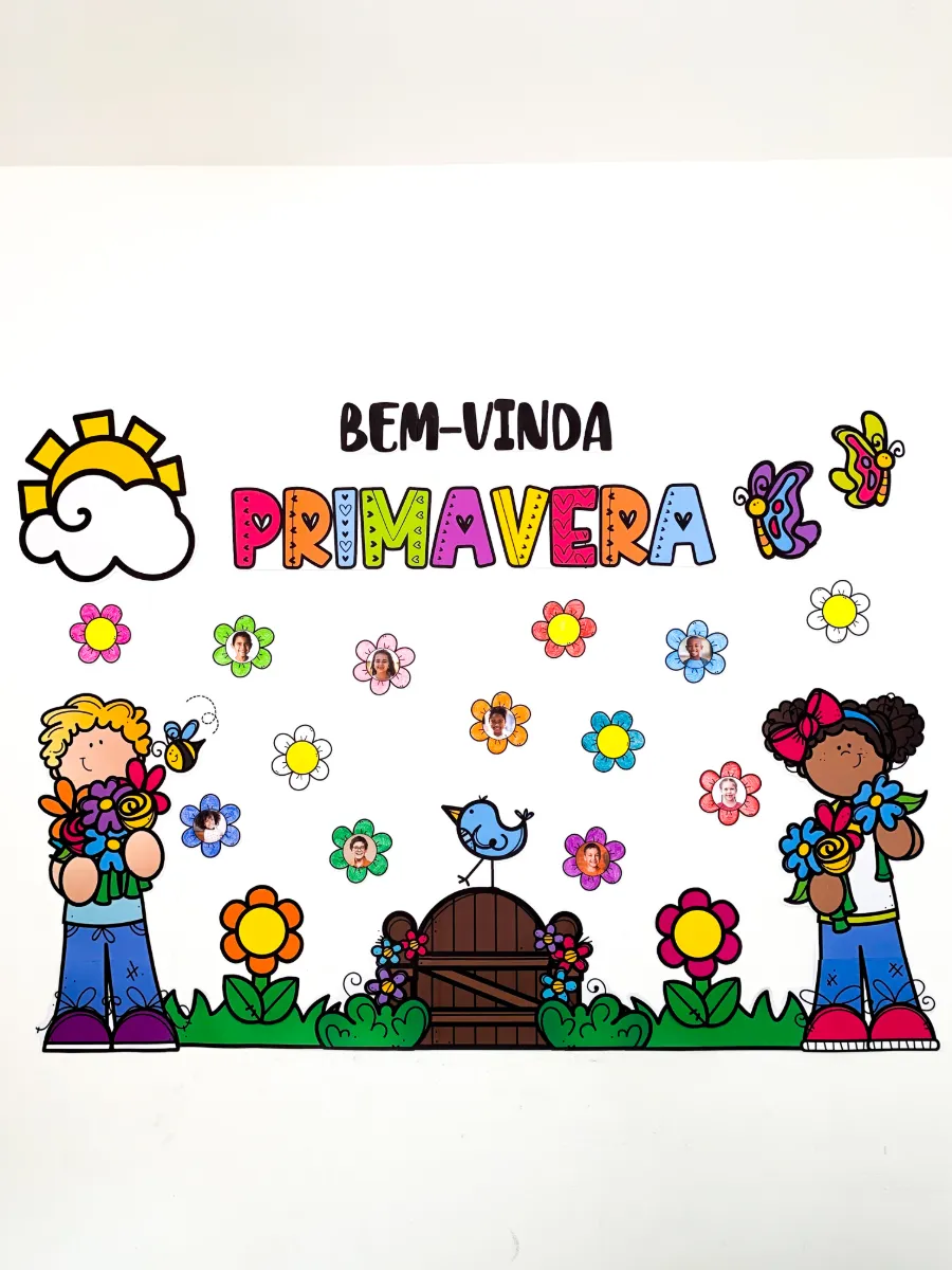 Painel Bem-Vinda Primavera para Sala de Aula — Datas comemorativas para Todas as séries: Painel ampliado e colorido para…