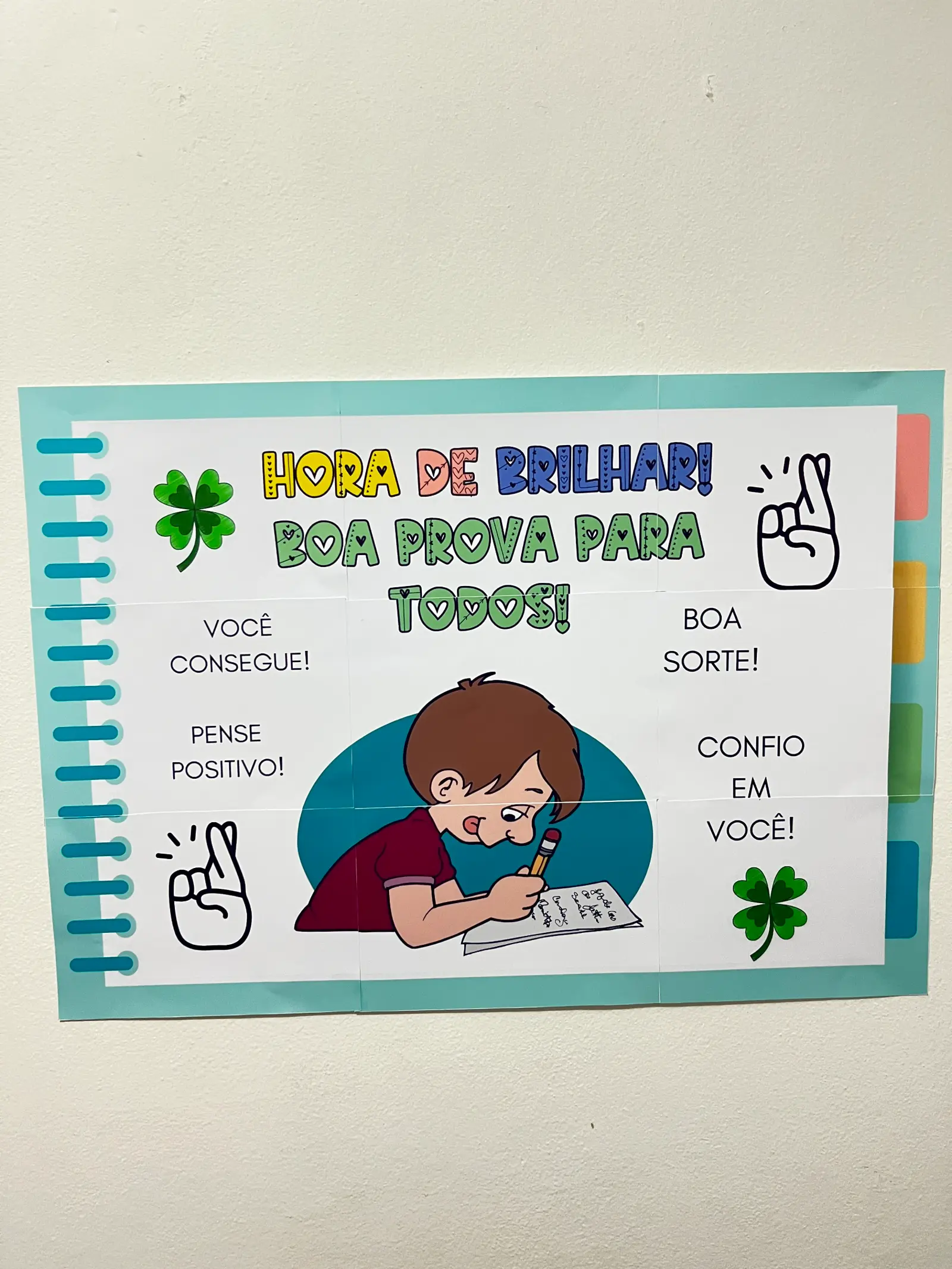 PAINEL BOA PROVA! – Atividades para Imprimir — Alfabetização para Educação Infantil: Um lindo painel para tornar o dia da…
