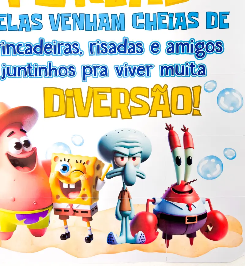 Painel Boas Férias inspirado no Bob Esponja para imprimir — amostra 3: Como usar na sala de aula