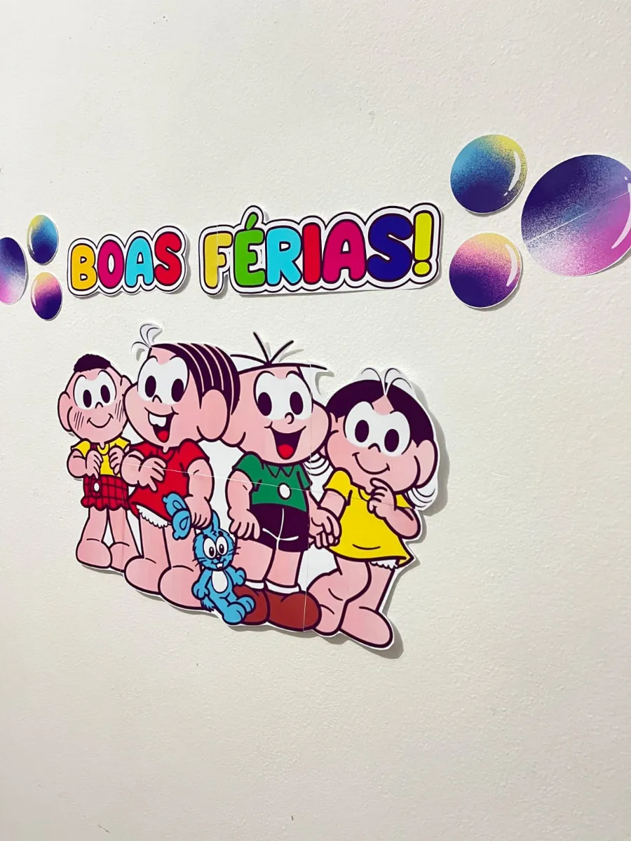 Painel Boas Férias Turma da Mônica PDF — amostra 3: Painel pedagógico Boas Férias com a Turma da Mônica em PDF para…