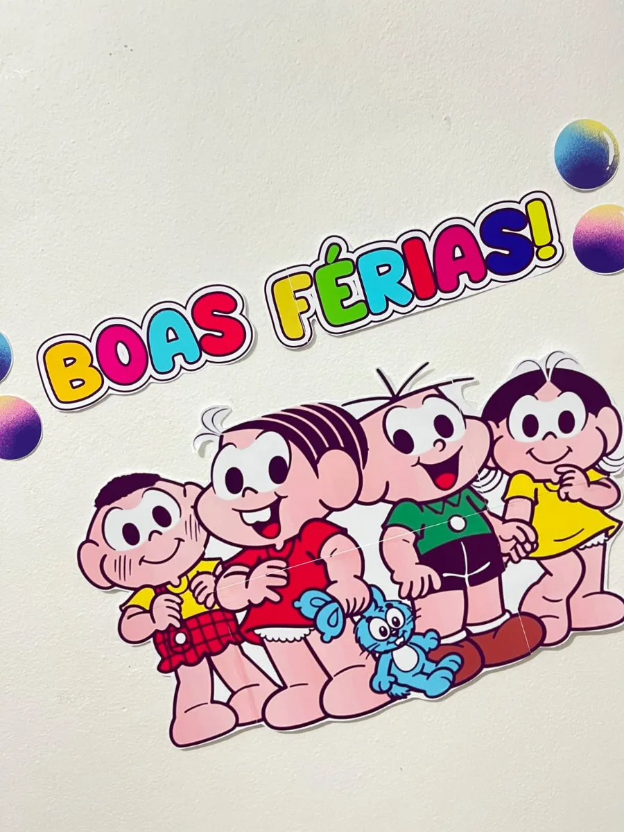 Painel Boas Férias Turma da Mônica PDF — Datas comemorativas para Educação Infantil: Painel pedagógico Boas Férias com a…
