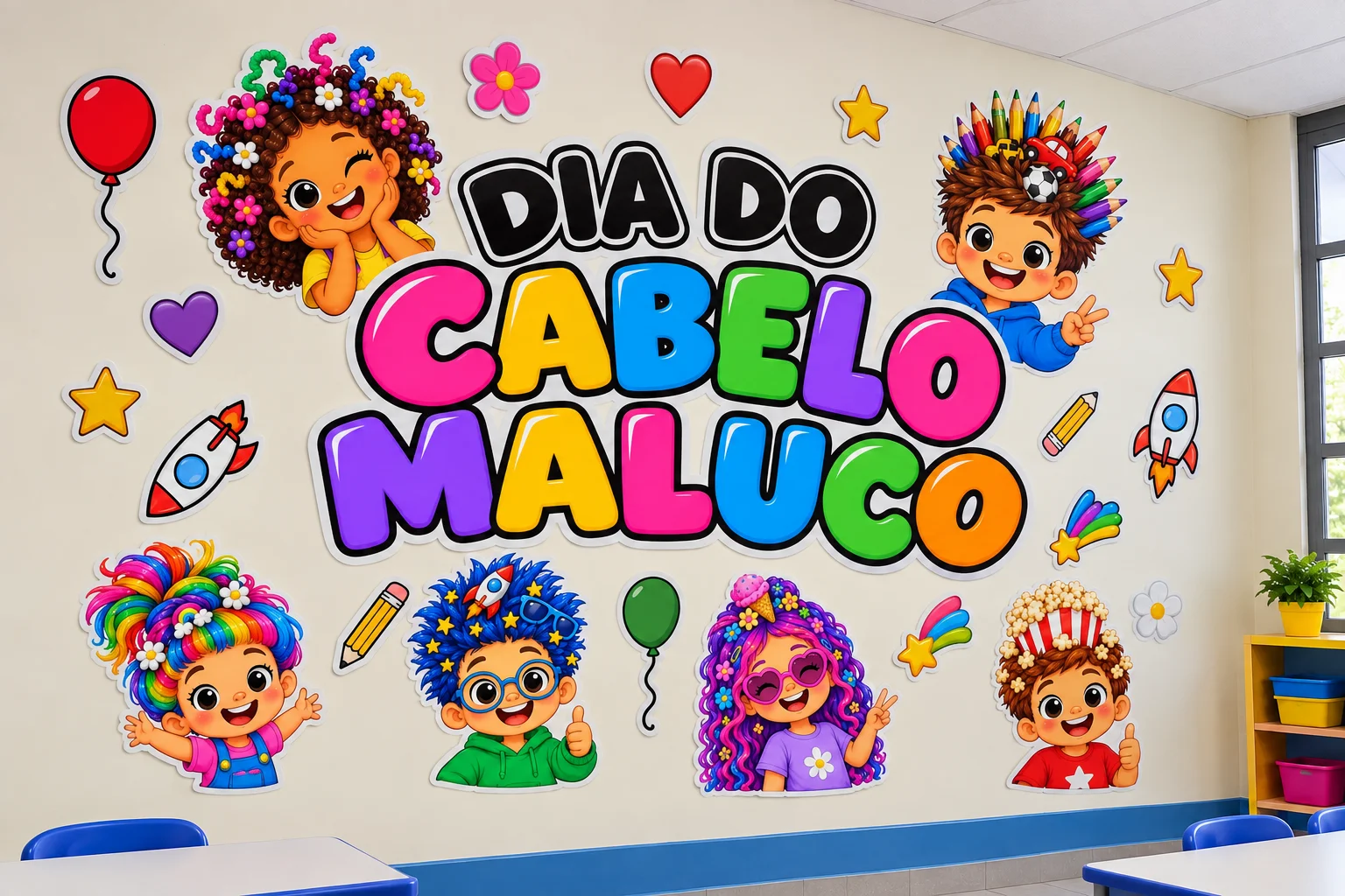 Painel Cabelo Maluco - SEMANA MALUCA DAS CRIANÇAS — capa do material