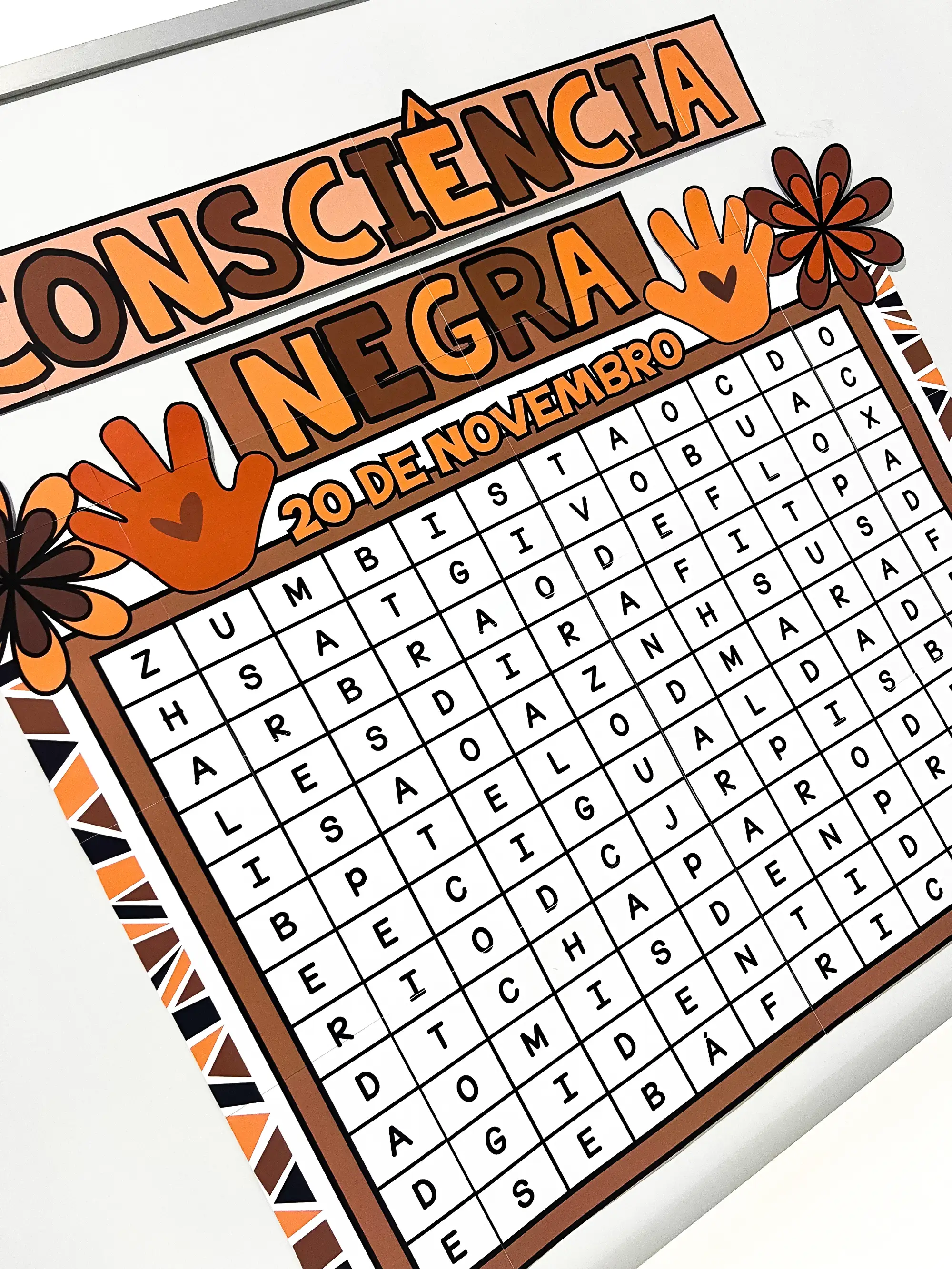 Painel Caça-Palavras Consciência Negra – 20 de Novembro — amostra 1: Torne o Dia da Consciência Negra ainda mais…