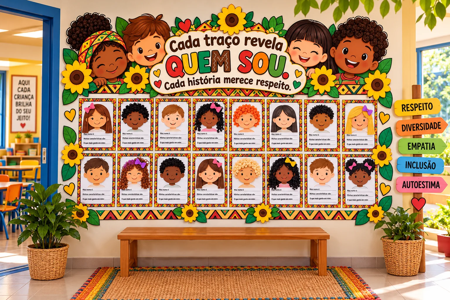 Painel Cada Traço Revela Quem Sou – Consciência Negra PDF — Datas comemorativas para Educação Infantil: Painel Cada Traço…