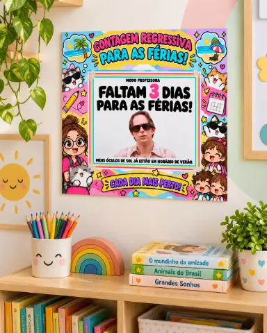 Painel Calendário Contagem Regressiva - Ensino Fundamental — amostra 5: Se você contou nos dedos quantos dias faltam para…