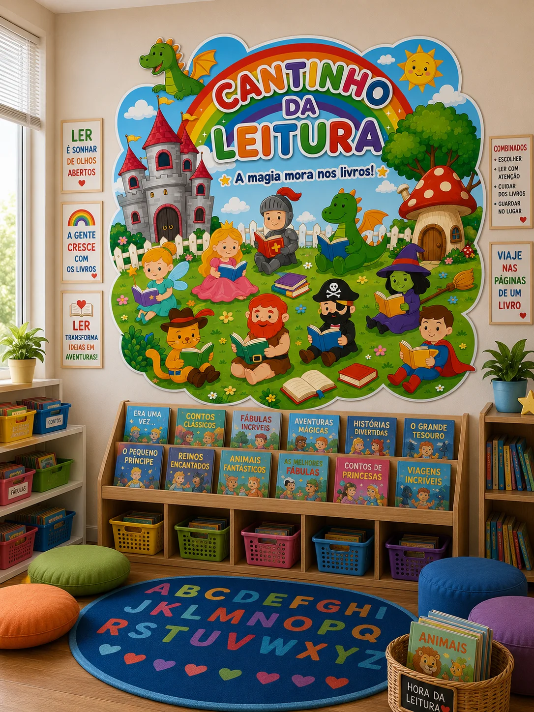 PAINEL CANTINHO DA LEITURA CONTO DE FADAS — Português para Educação Infantil: Transforme o espaço da leitura em um ambiente…
