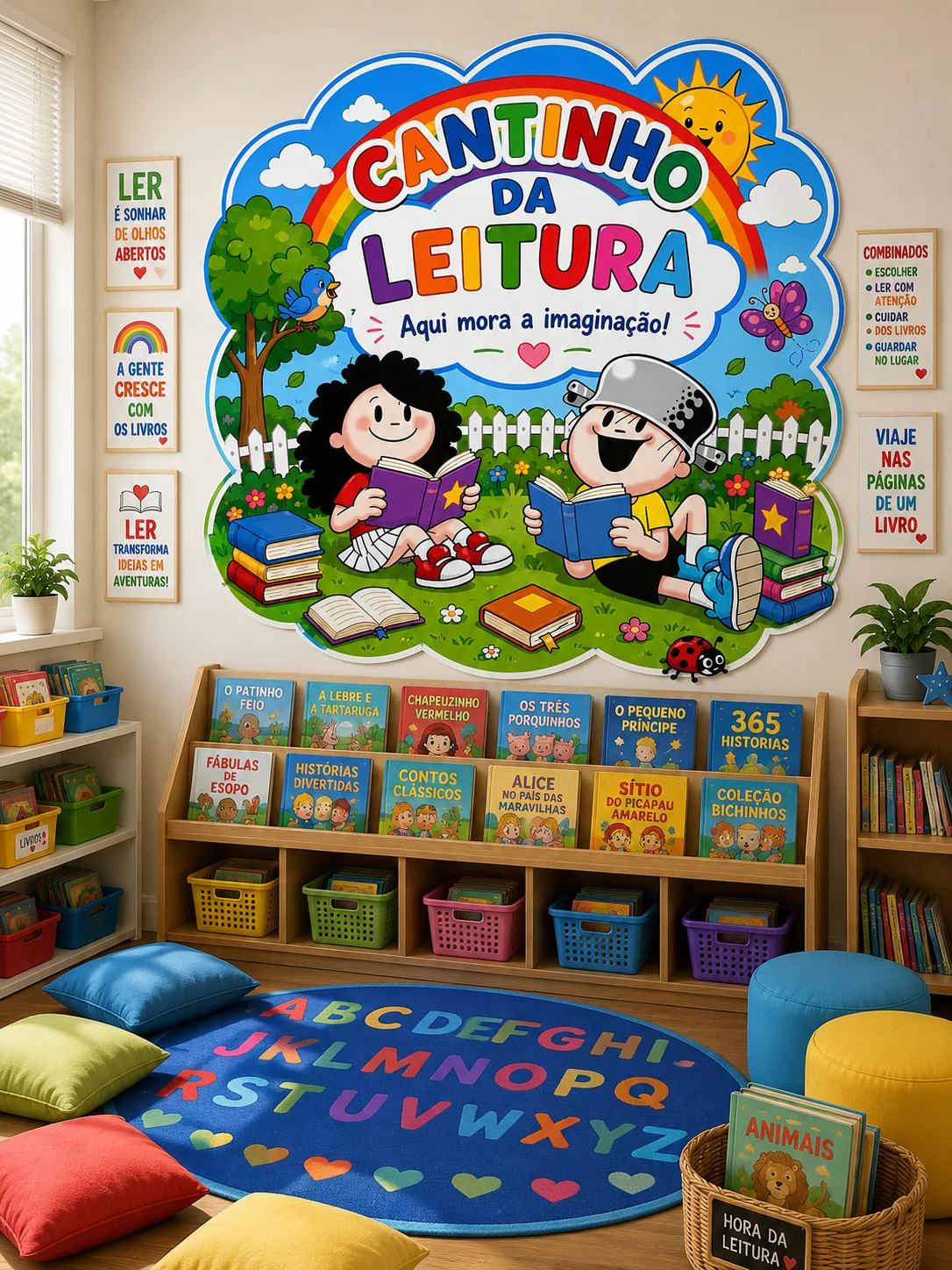 PAINEL CANTINHO DA LEITURA MENINO MALUQUINHO — Português para Educação Infantil: Transforme o espaço da leitura em um…