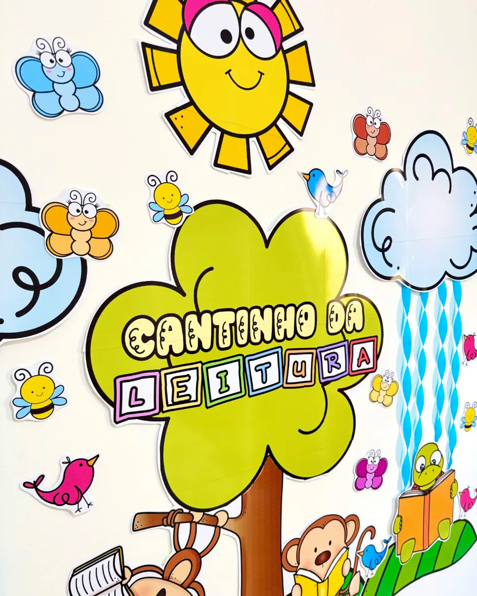 Painel Cantinho da Leitura para Educação Infantil e Anos Iniciais — amostra 1: Painel Cantinho da Leitura para turmas da…