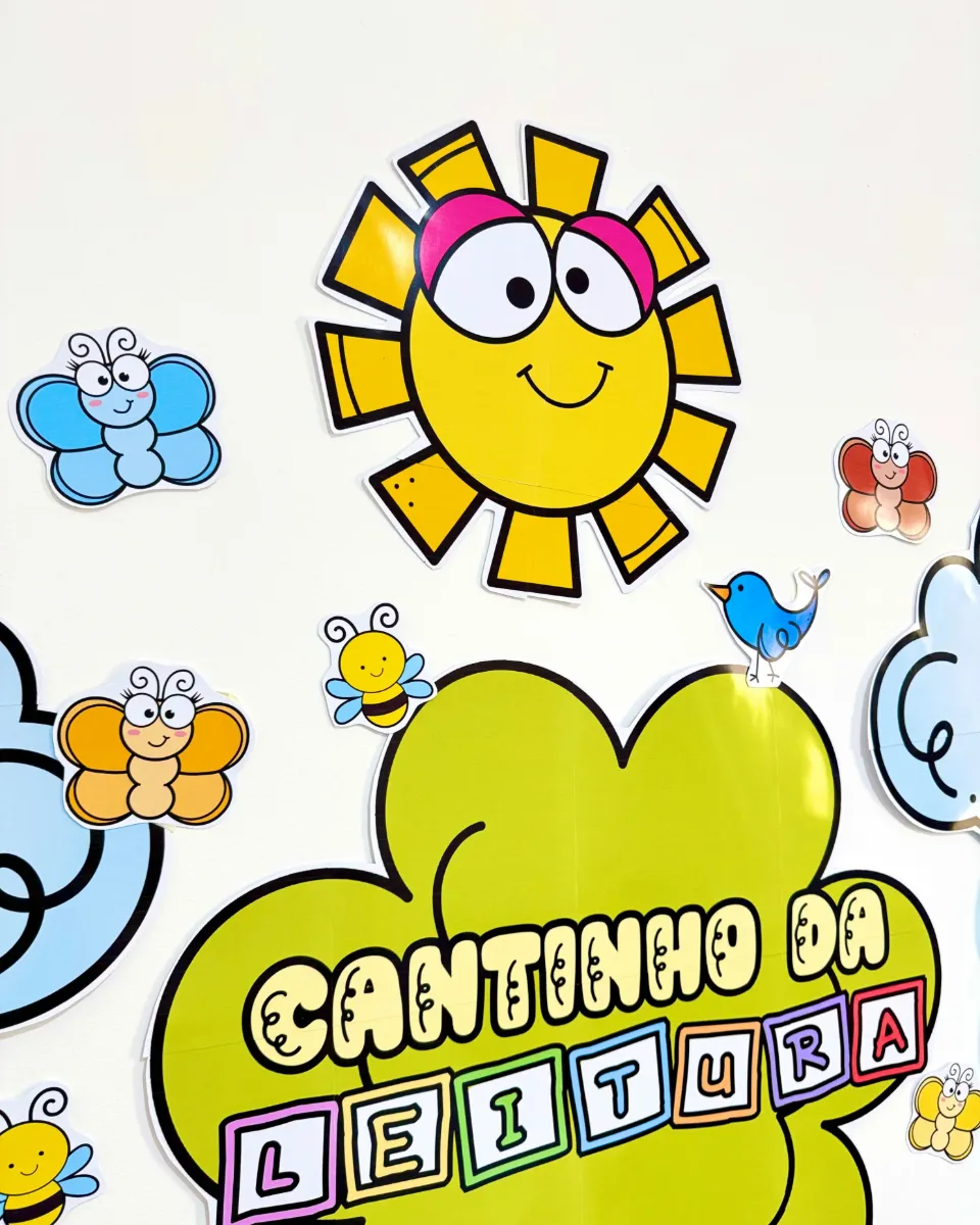 Painel Cantinho da Leitura para Educação Infantil e Anos Iniciais — amostra 2: Painel Cantinho da Leitura para turmas da…