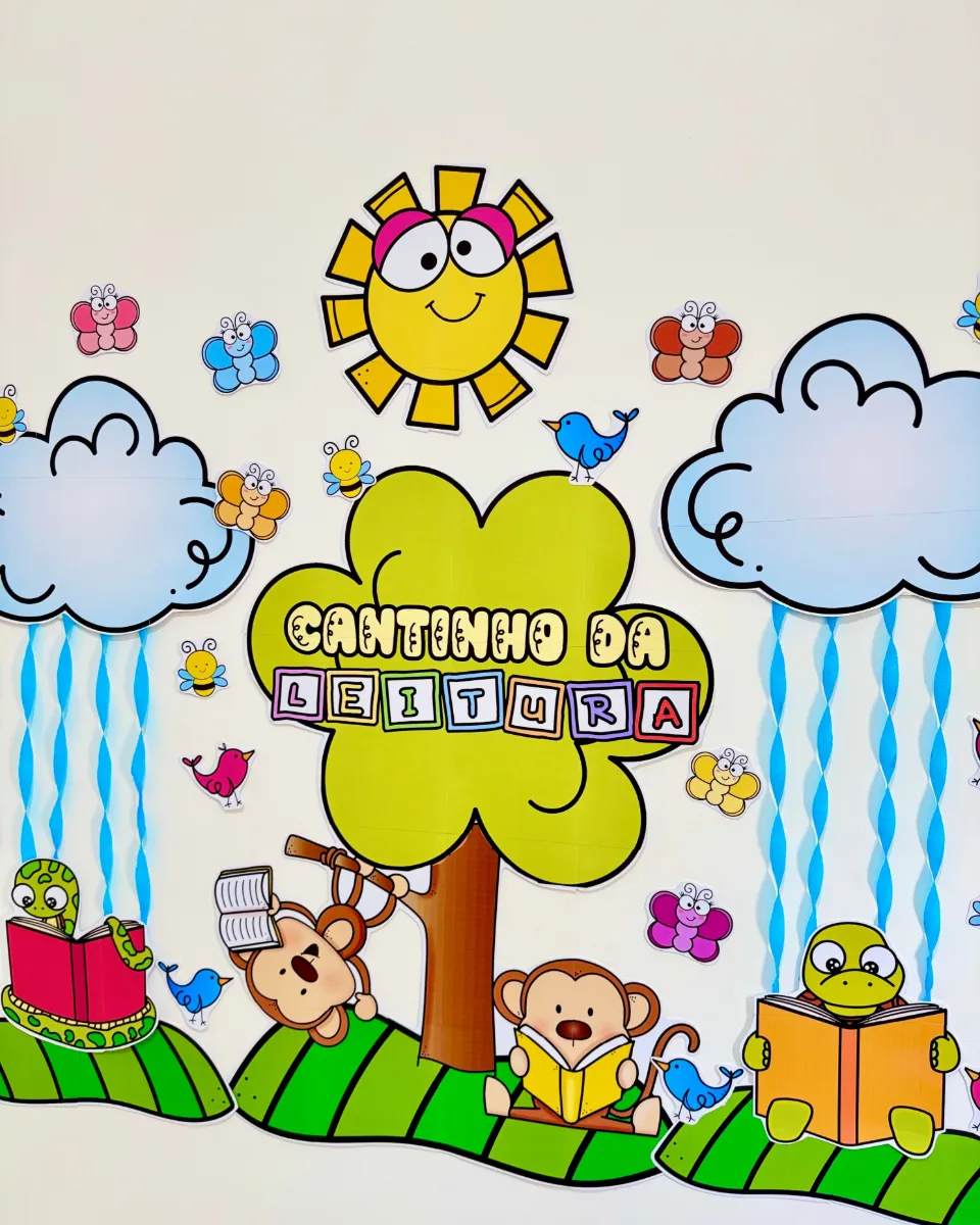 Painel Cantinho da Leitura para Educação Infantil e Anos Iniciais — amostra 6: Painel Cantinho da Leitura para turmas da…