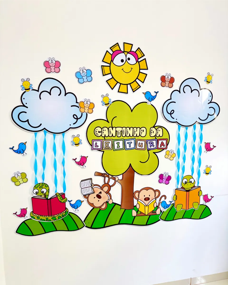 Painel Cantinho da Leitura para Educação Infantil e Anos Iniciais — amostra 7: Painel Cantinho da Leitura para turmas da…