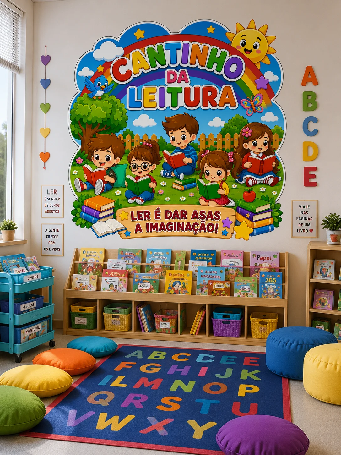 Painel cantinho da leitura – PDF para Imprimir | Educação Infantil — capa do material