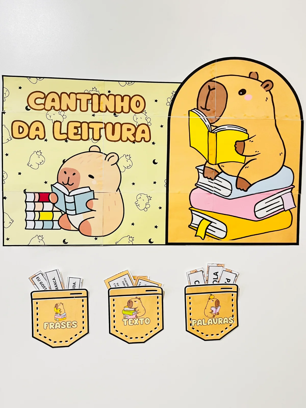 Painel Cantinho da Leitura – Tema Capivaras — Alfabetização para Educação Infantil: O Painel Cantinho da Leitura – Tema…