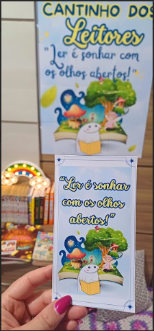 Painel cantinho dos leitores – PDF para Imprimir — amostra 1: O que vem no material