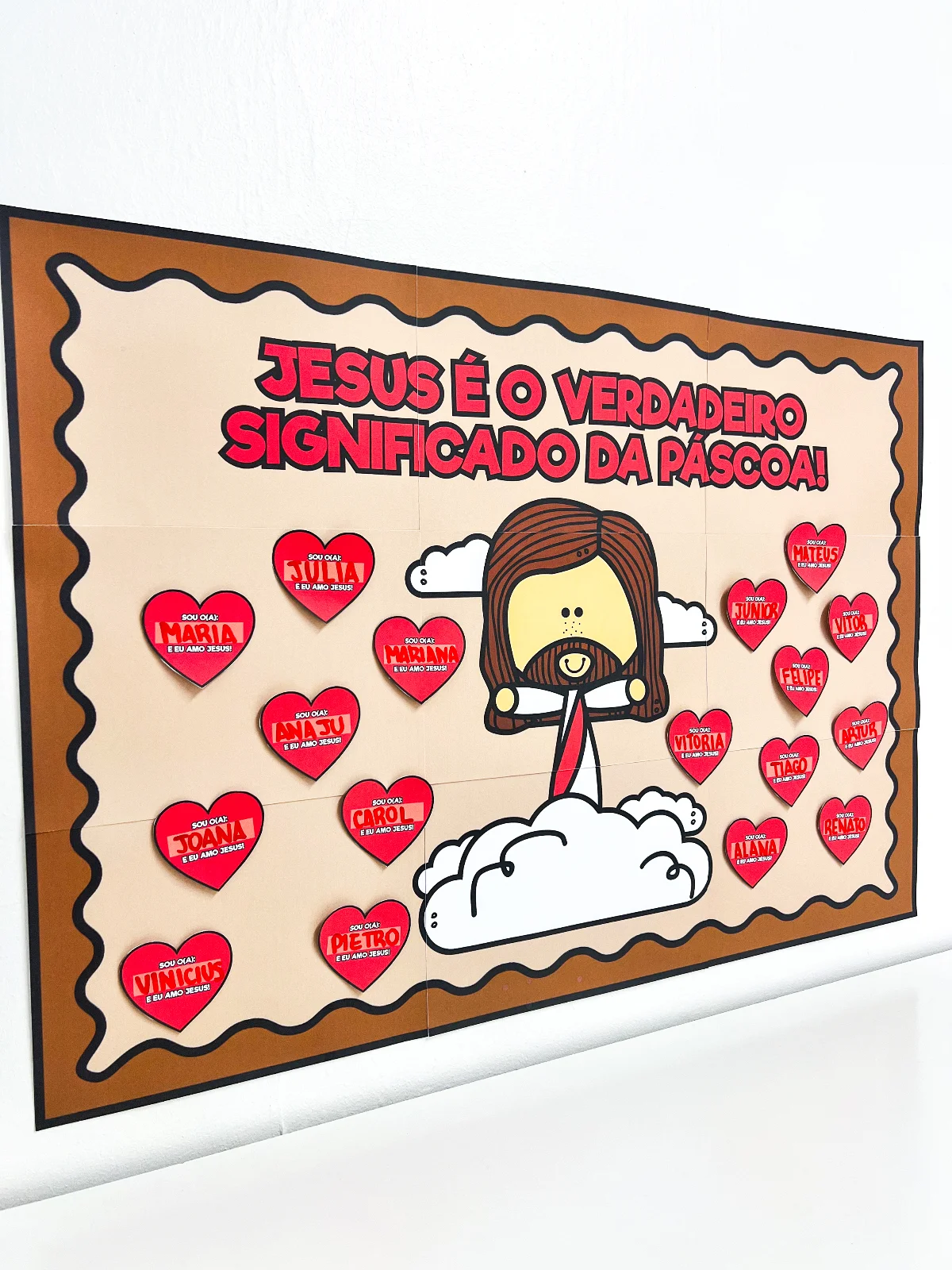 Painel Colaborativo Cristão – Páscoa — amostra 5: Um recurso encantador para trabalhar o verdadeiro significado da Páscoa…