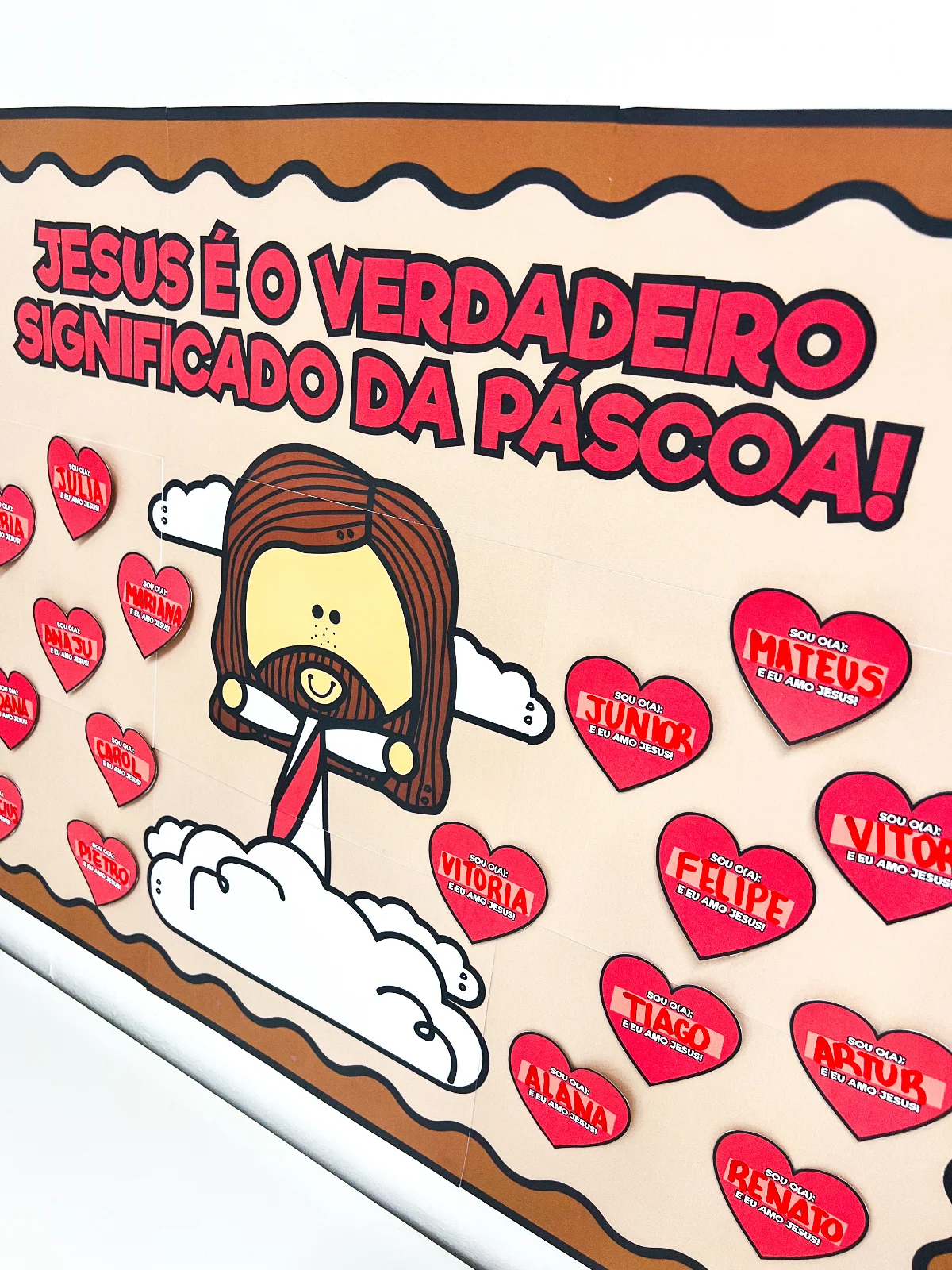 Painel Colaborativo Cristão – Páscoa — amostra 6: Um recurso encantador para trabalhar o verdadeiro significado da Páscoa…