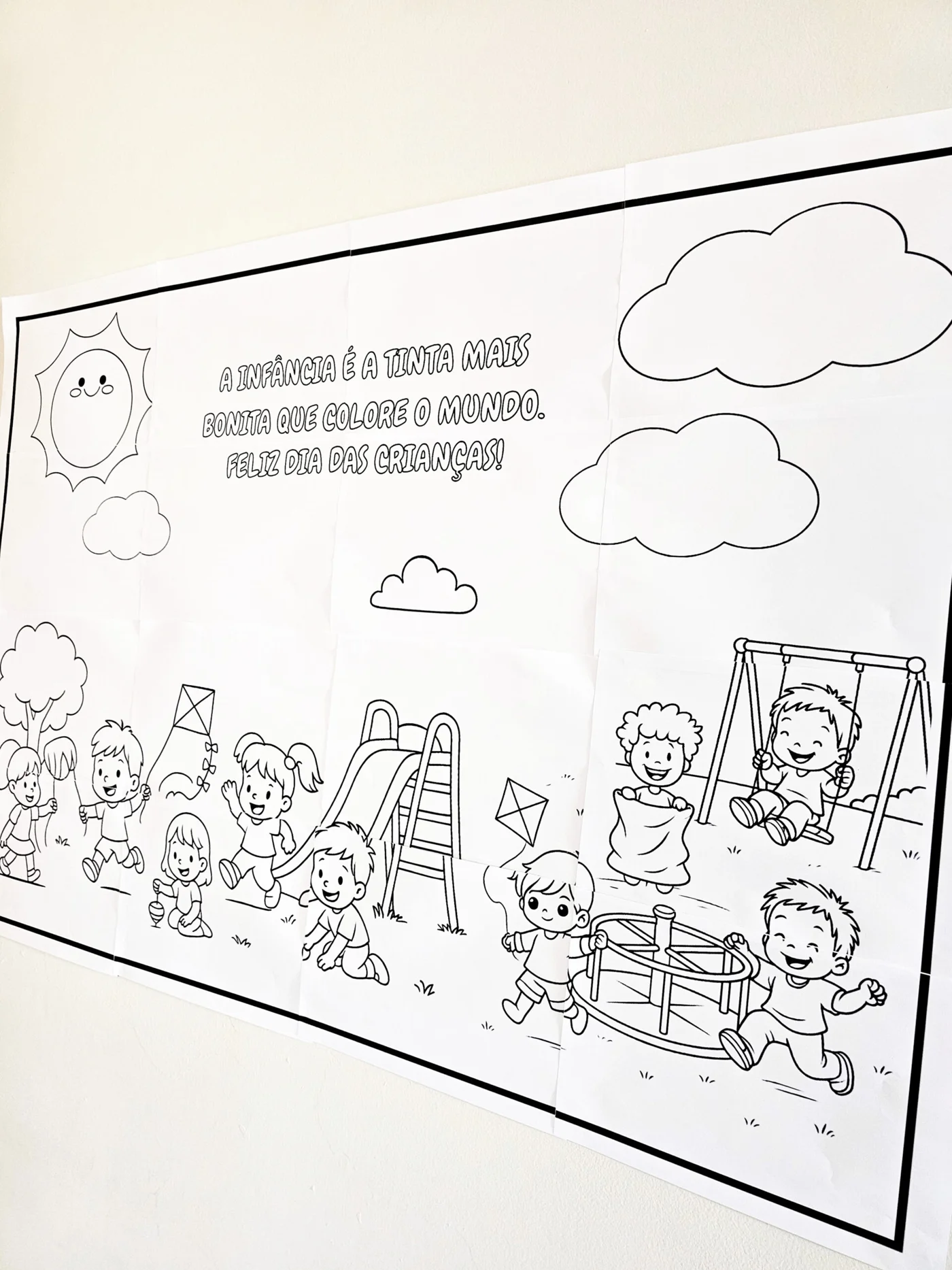 Painel colaborativo dia das crianças — amostra 1: 🎉 Painel Colaborativo Dia das Crianças 🎉 🧩 Transforme sua sala de aula…