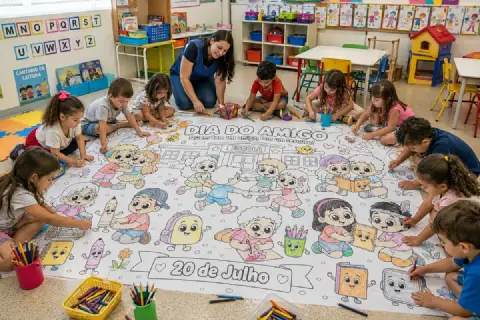 Painel Colaborativo Dia Do Amigo — amostra 2: Deixe o Dia do Amigo muito mais especial