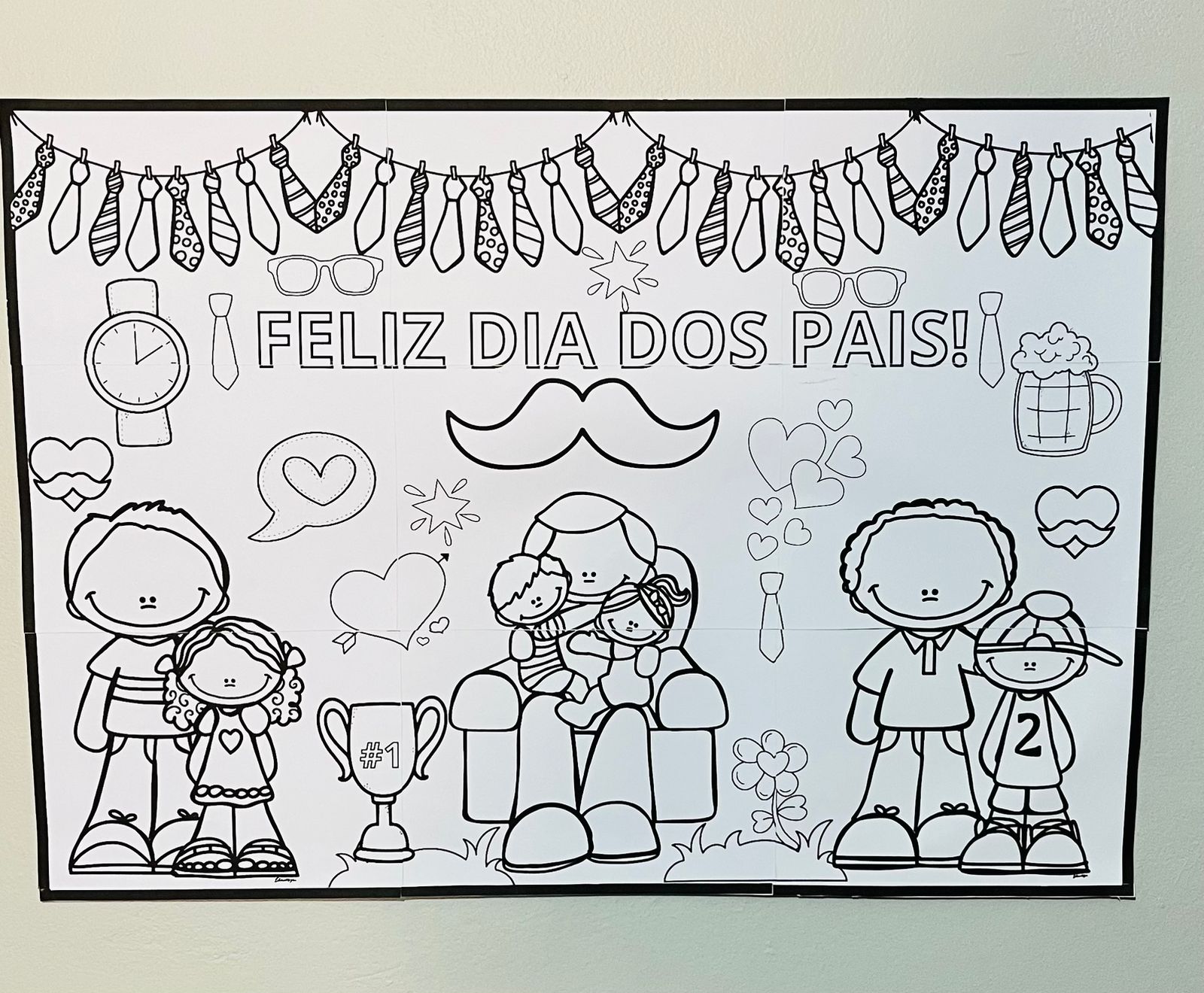 Painel colaborativo - dia dos pais – PDF para Imprimir — capa do material