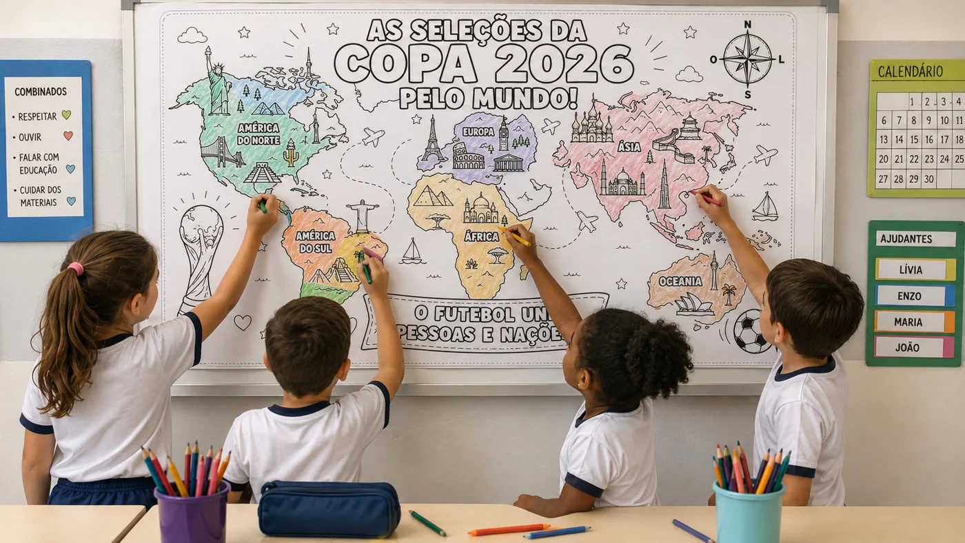 Painel coletivo as seleções da copa — Datas comemorativas para Educação Infantil: 🌎⚽ PAINEL PARA PINTURA COLETIVA – AS…