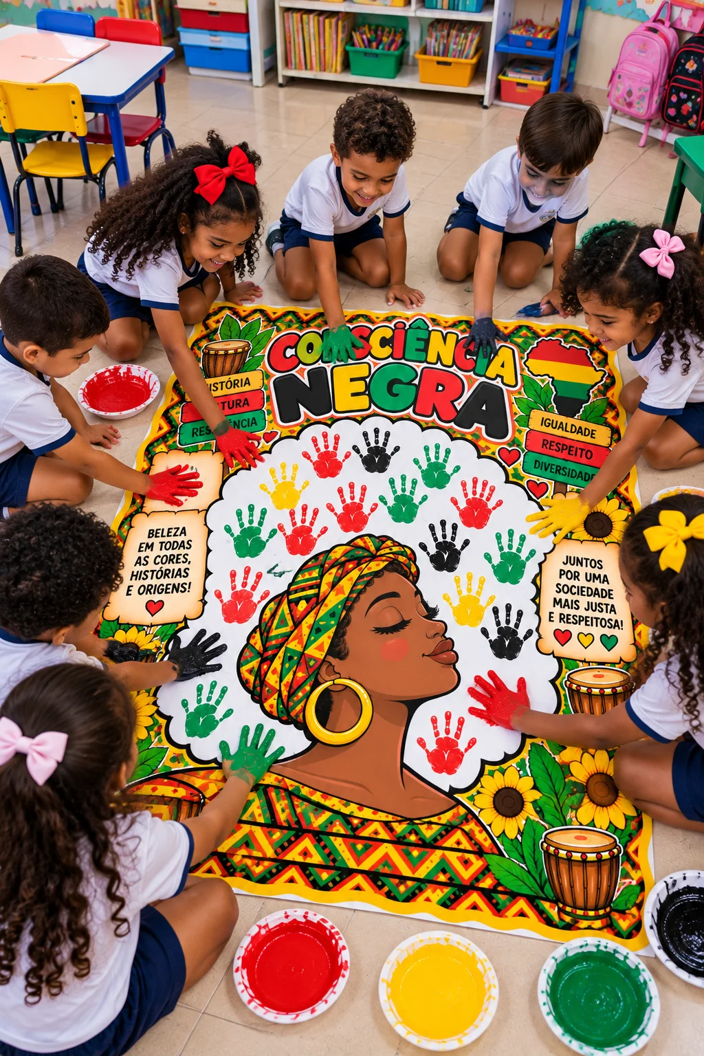 Painel Coletivo Consciência Negra 19 Folhas PDF — amostra 5: Painel interativo de Consciência Negra em 19 folhas A4 com… Painel Coletivo Consciência Negra 19 Folhas PDF — amostra 5: Painel interativo de Consciência Negra em 19 folhas A4 com…