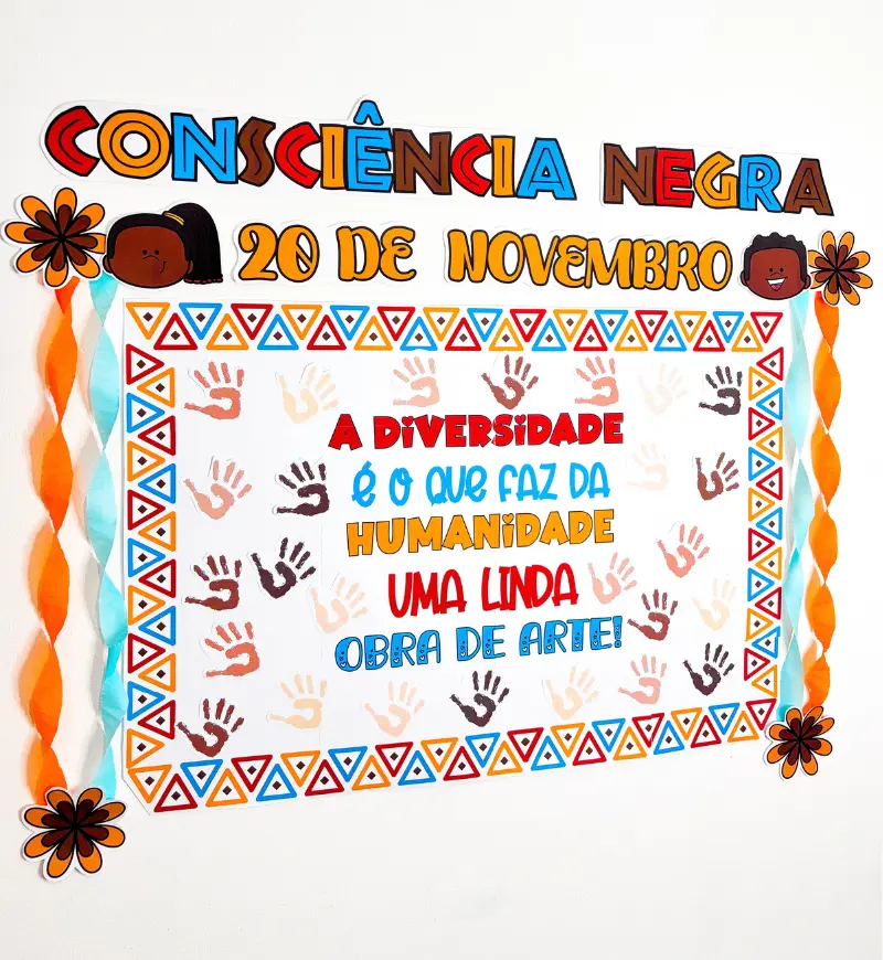 Painel Coletivo Consciência Negra em PDF — amostra 1: Que tal um painel coletivo pra falar de consciência negra de um jeito…