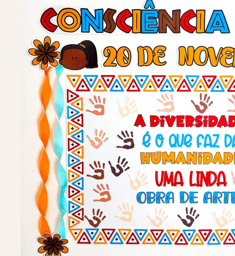 Painel Coletivo Consciência Negra em PDF — amostra 3: Que tal um painel coletivo pra falar de consciência negra de um jeito…