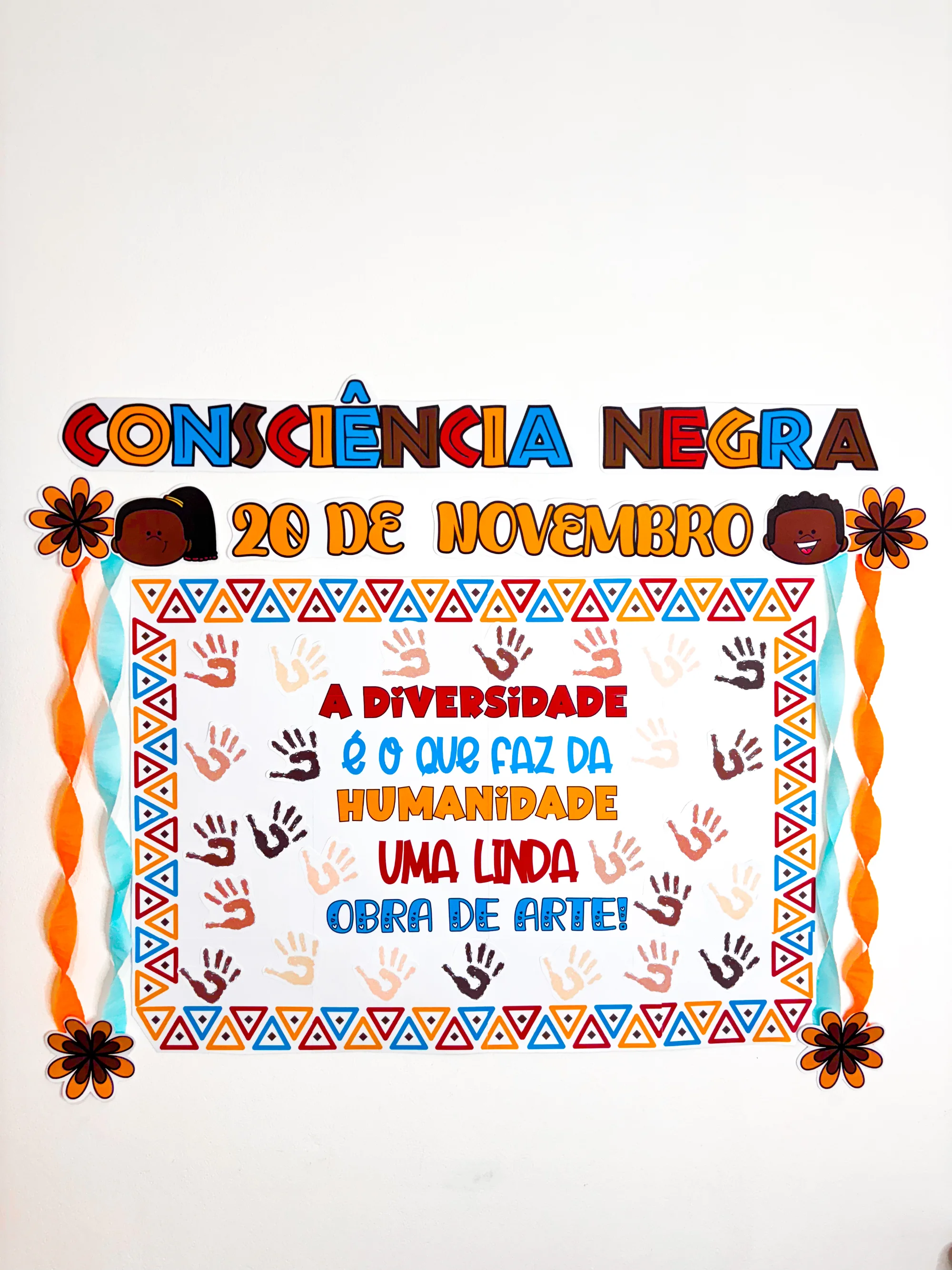 Painel Coletivo Consciência Negra – Respeito e Representatividade — amostra 1: Painel coletivo para trabalhar Consciência…