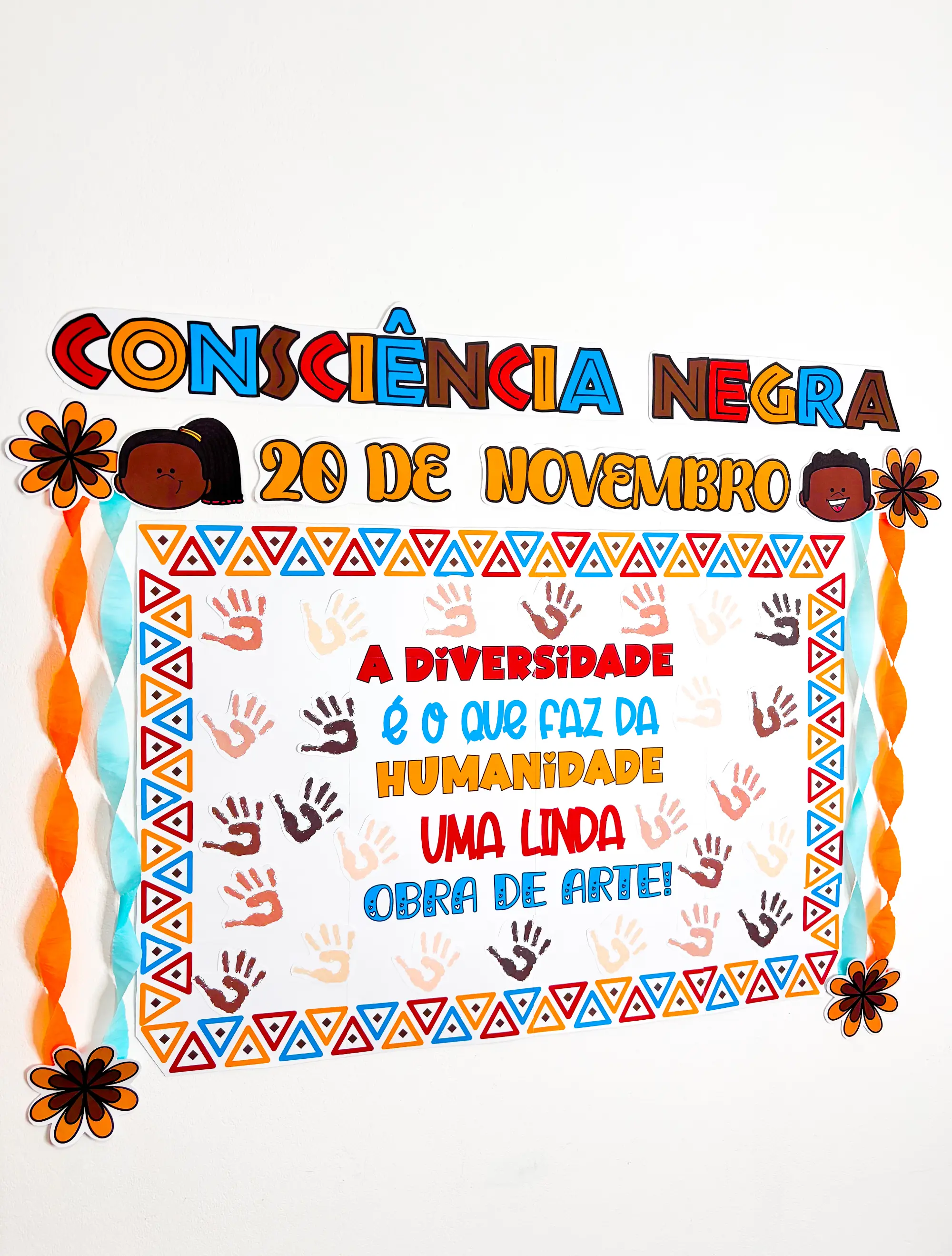 Painel Coletivo Consciência Negra – Respeito e Representatividade — amostra 2: Painel coletivo para trabalhar Consciência…