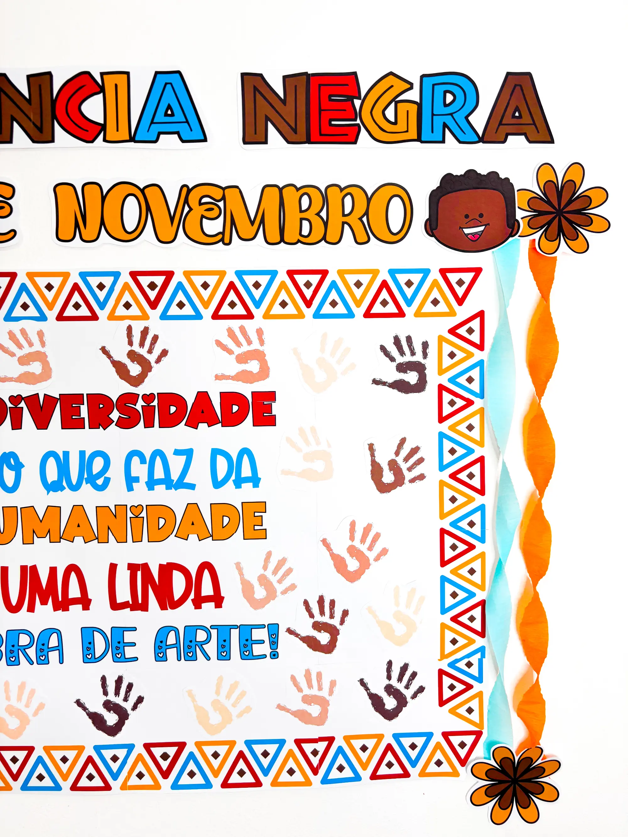 Painel Coletivo Consciência Negra – Respeito e Representatividade — amostra 7: Painel coletivo para trabalhar Consciência…